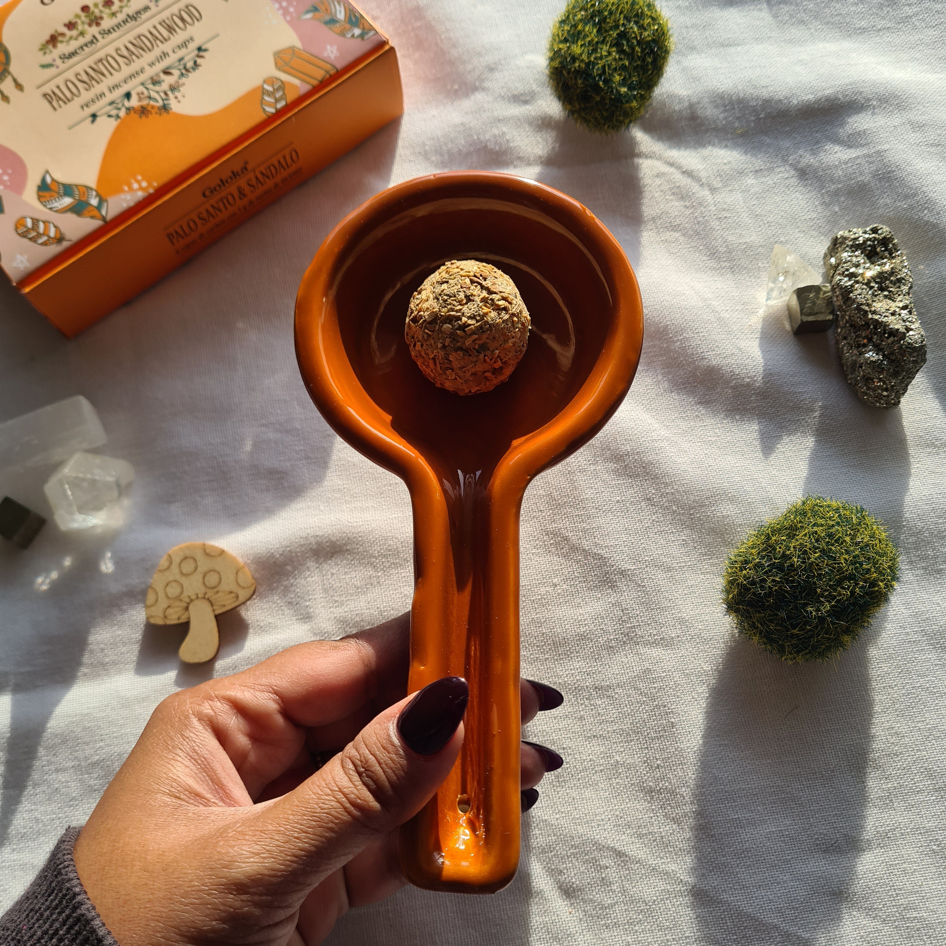 Sacred Flame | Orange Ceramic Burner