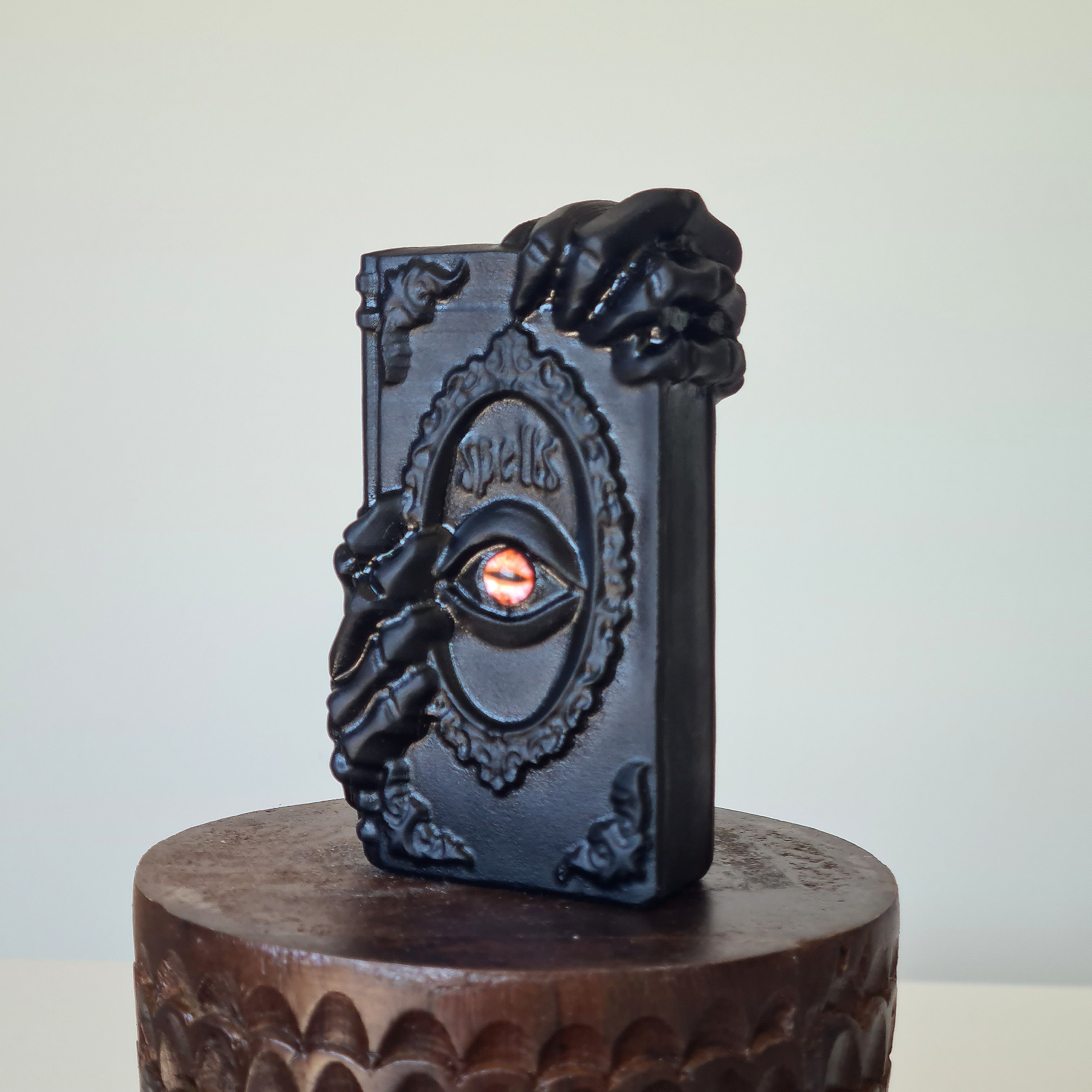 Black Obsidian | Spell Book Carving | B