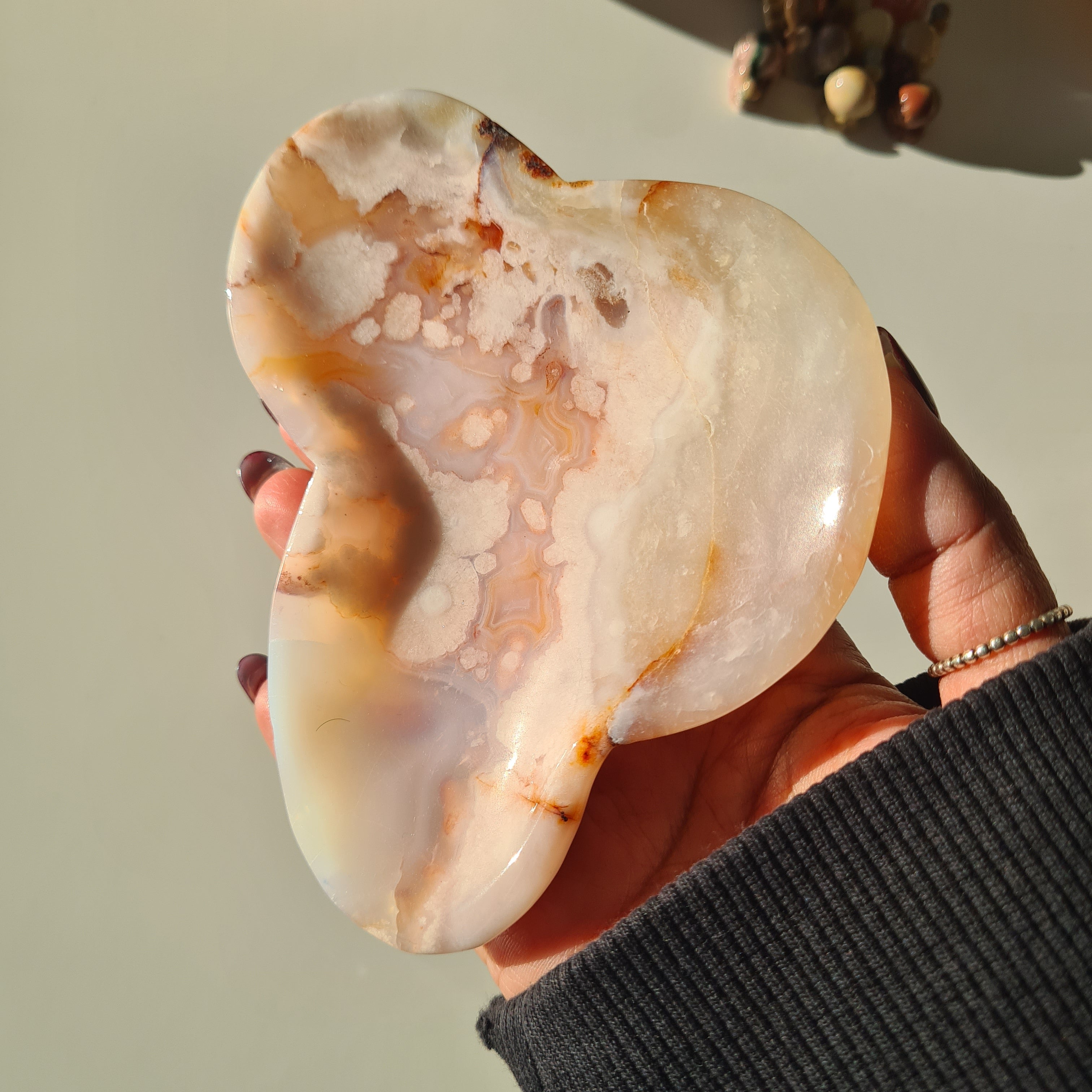 Carnelian Flower Agate Bowl | D | 11.6 cm