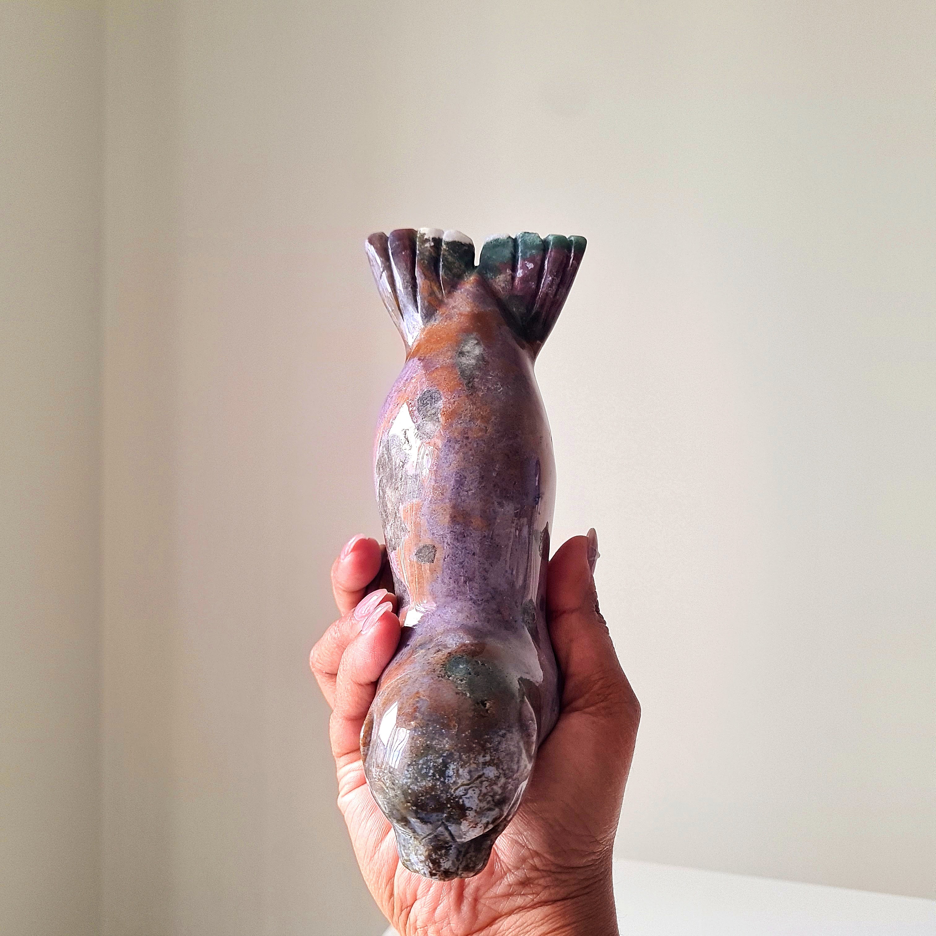 Ocean Jasper Seal Carving ðŸ¦
