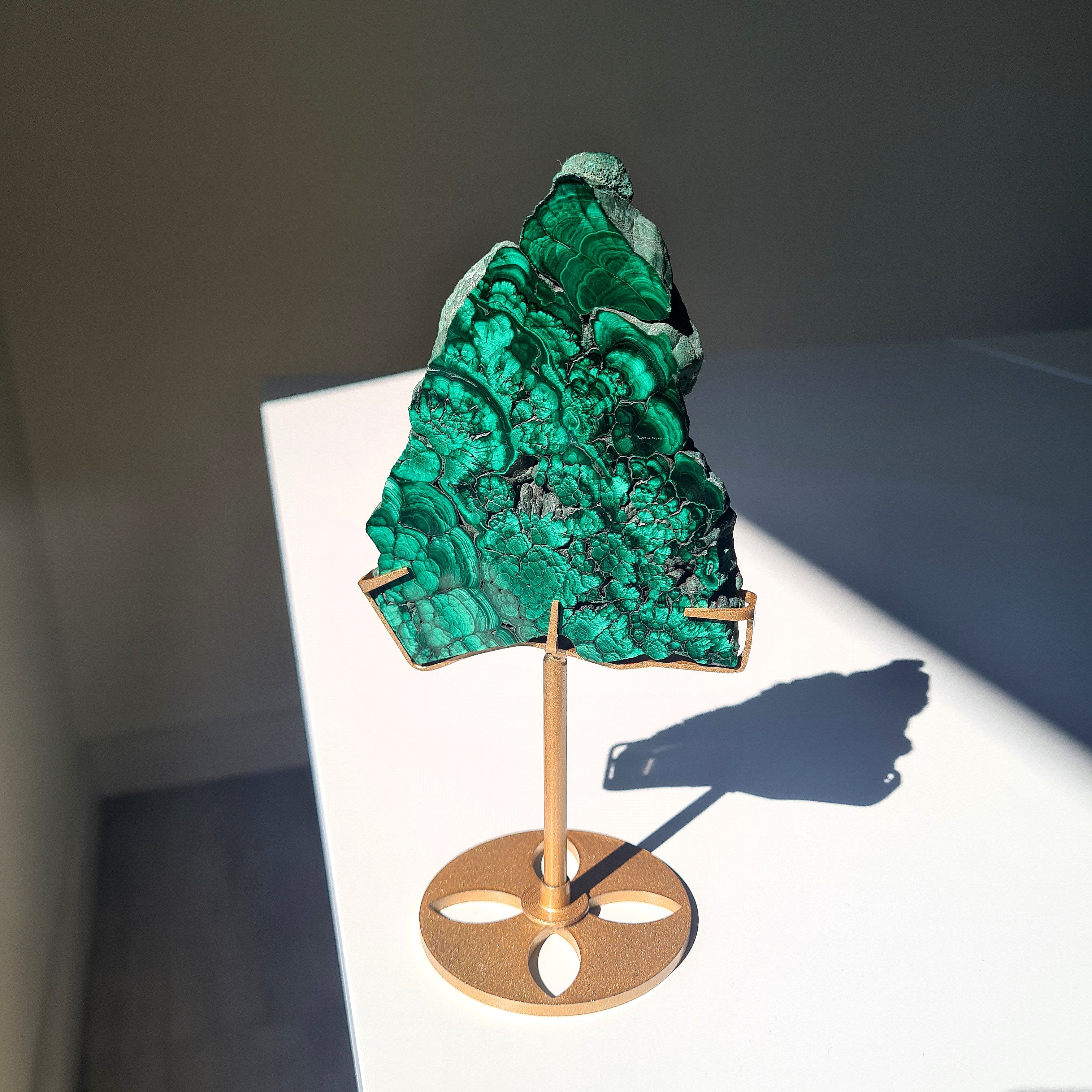 Malachite Crystal Portal | Custom Stand | Piece F