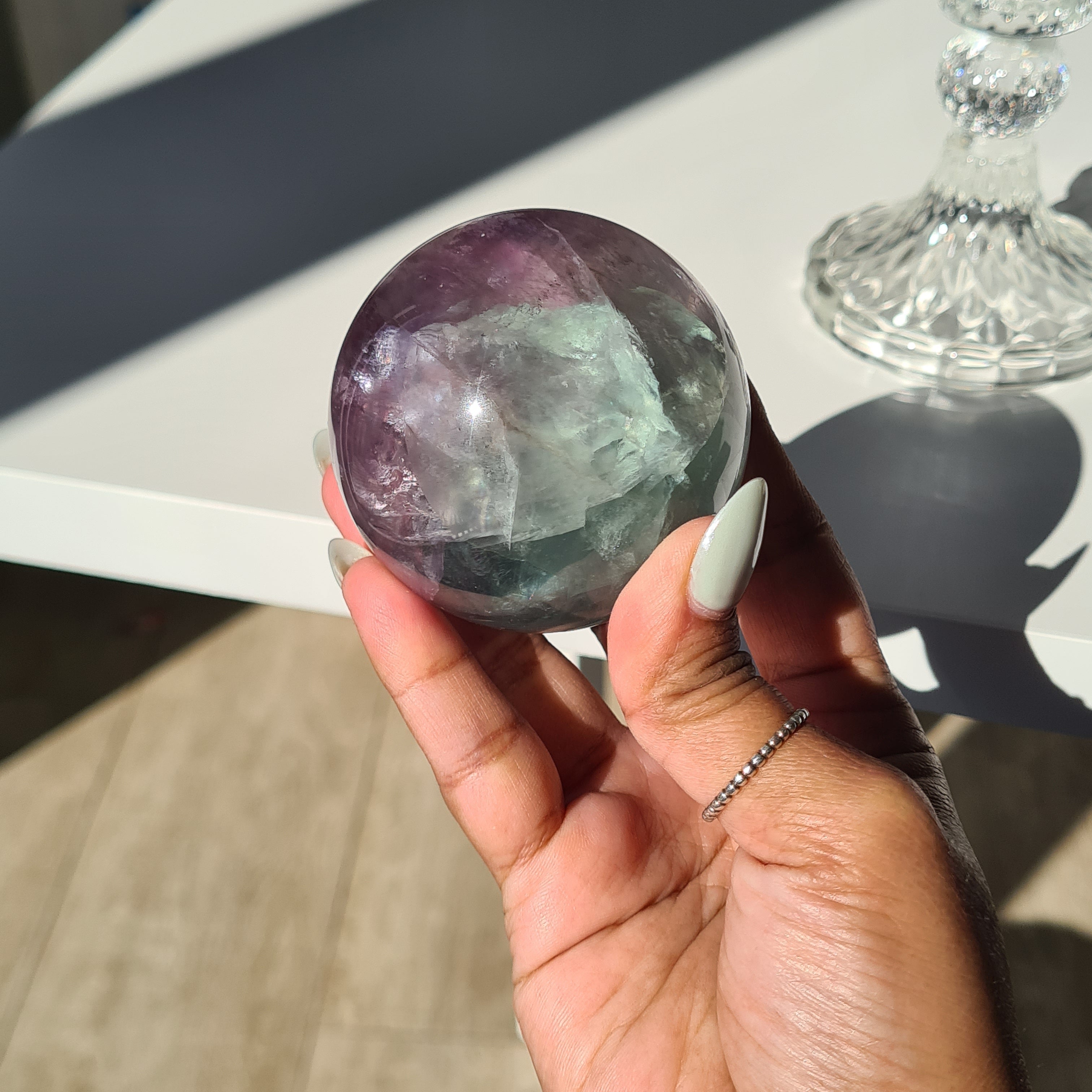 Fluorite Crystal Sphere with stand | C | 345 g