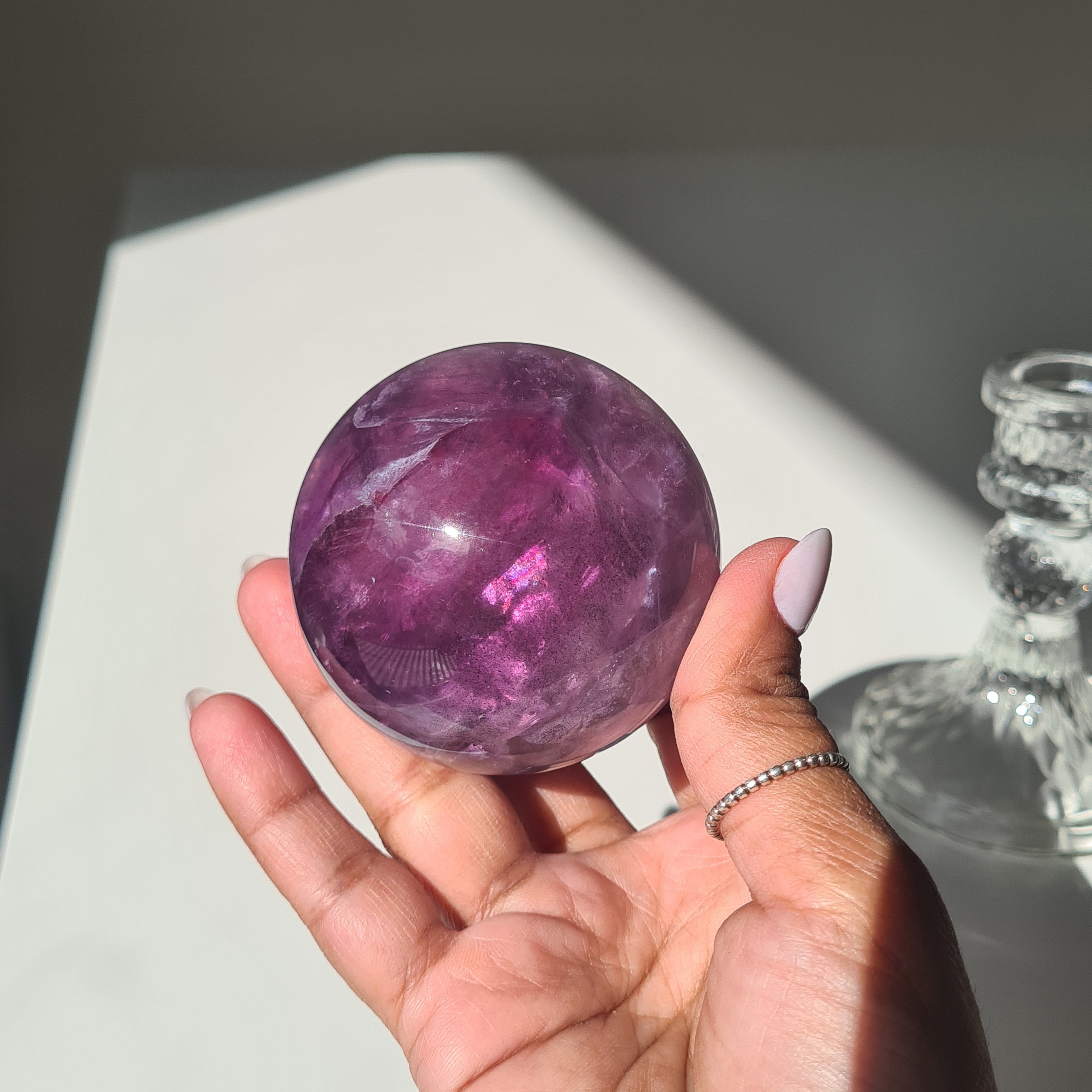 Intergalactic Fluorite with stand | G | 340 g | 5.9 cm