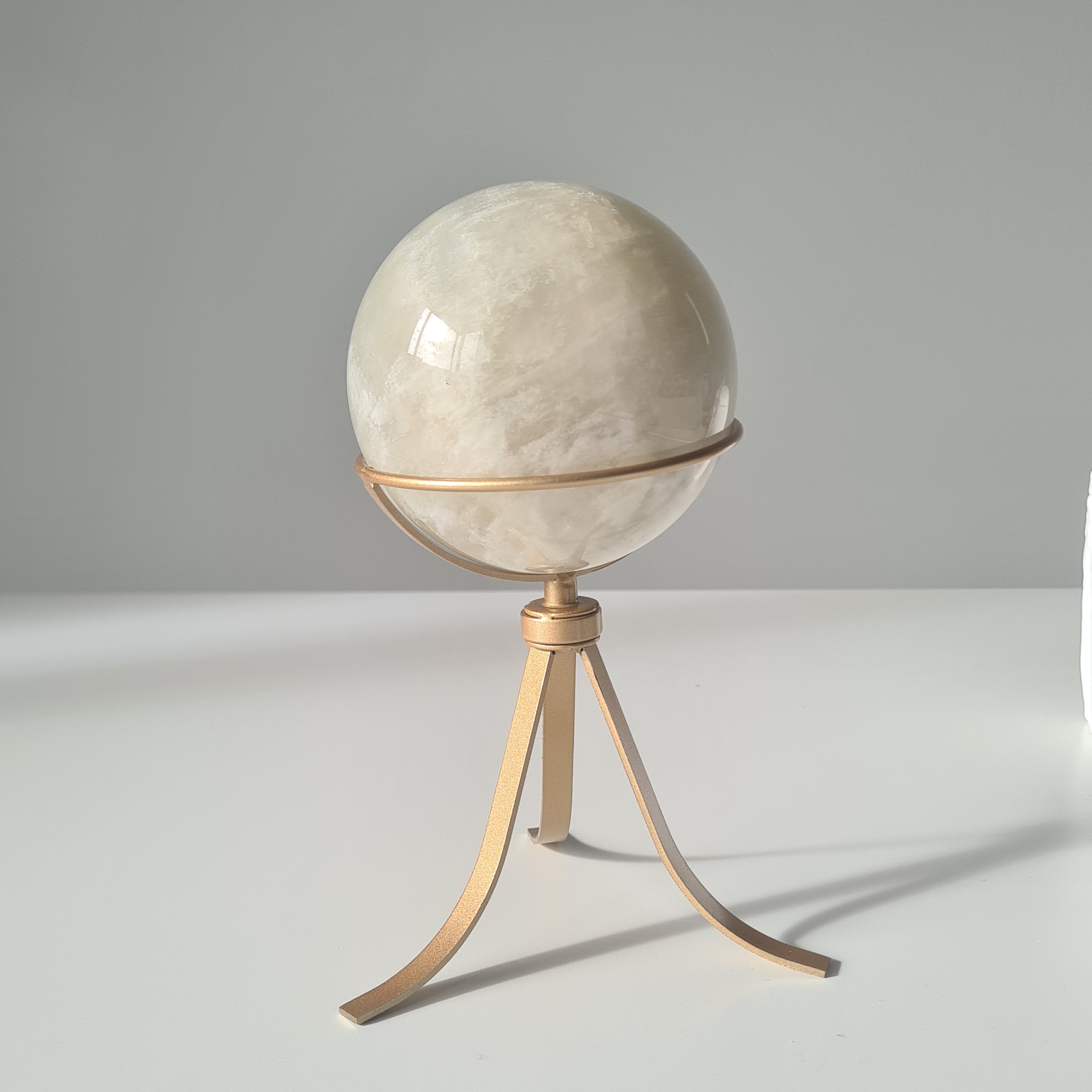 Moonstone Sphere with Blue Flash on custom stand ✨ | A | Appx 890 g