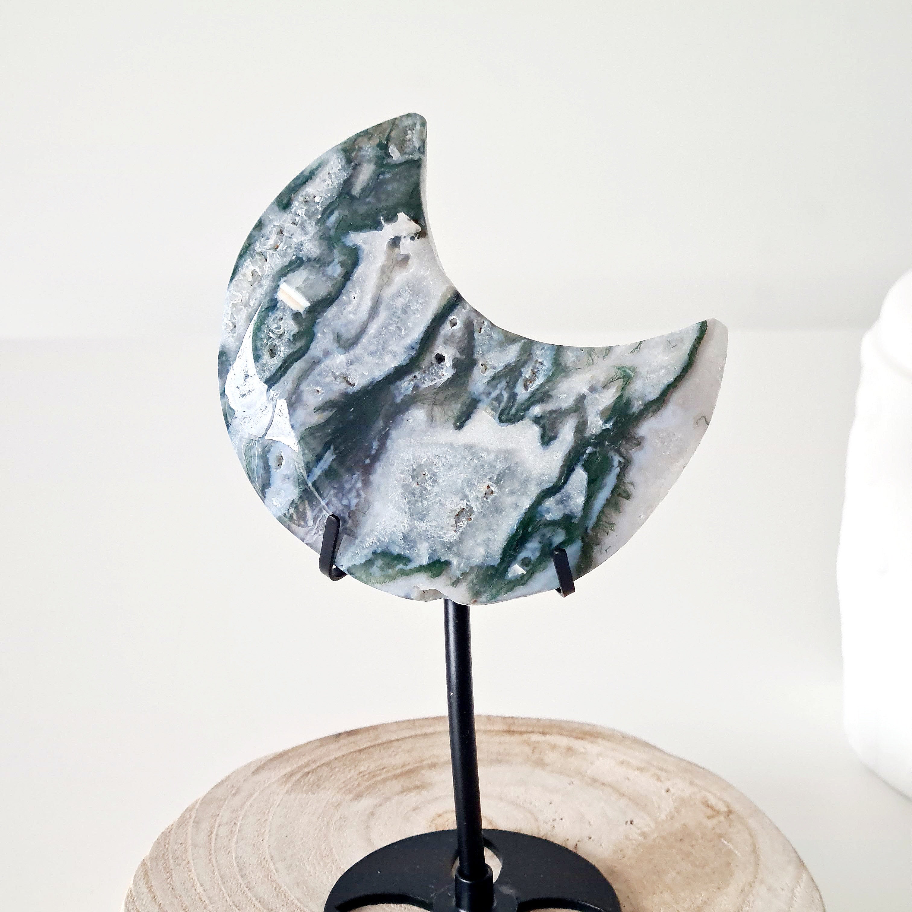 Moss Agate Luna π | 6 | Small