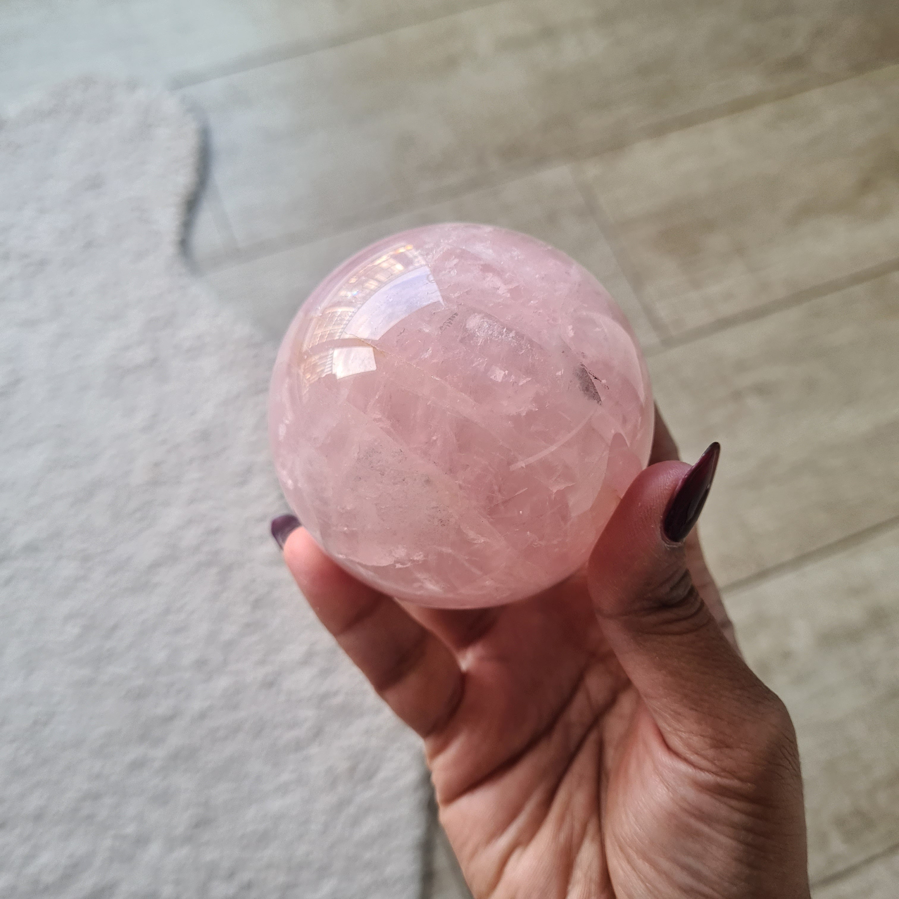 Rose Quartz | Crystal Orb with stand | 465 g