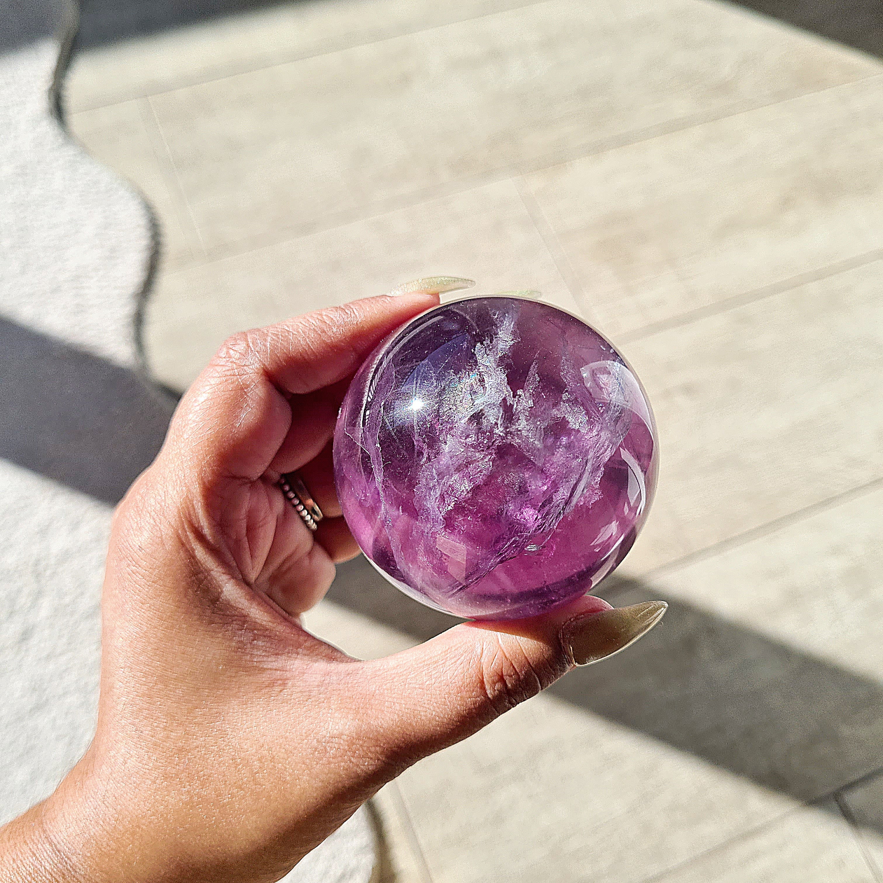 Mermaid & Siren | Purple Fluorite with Stand