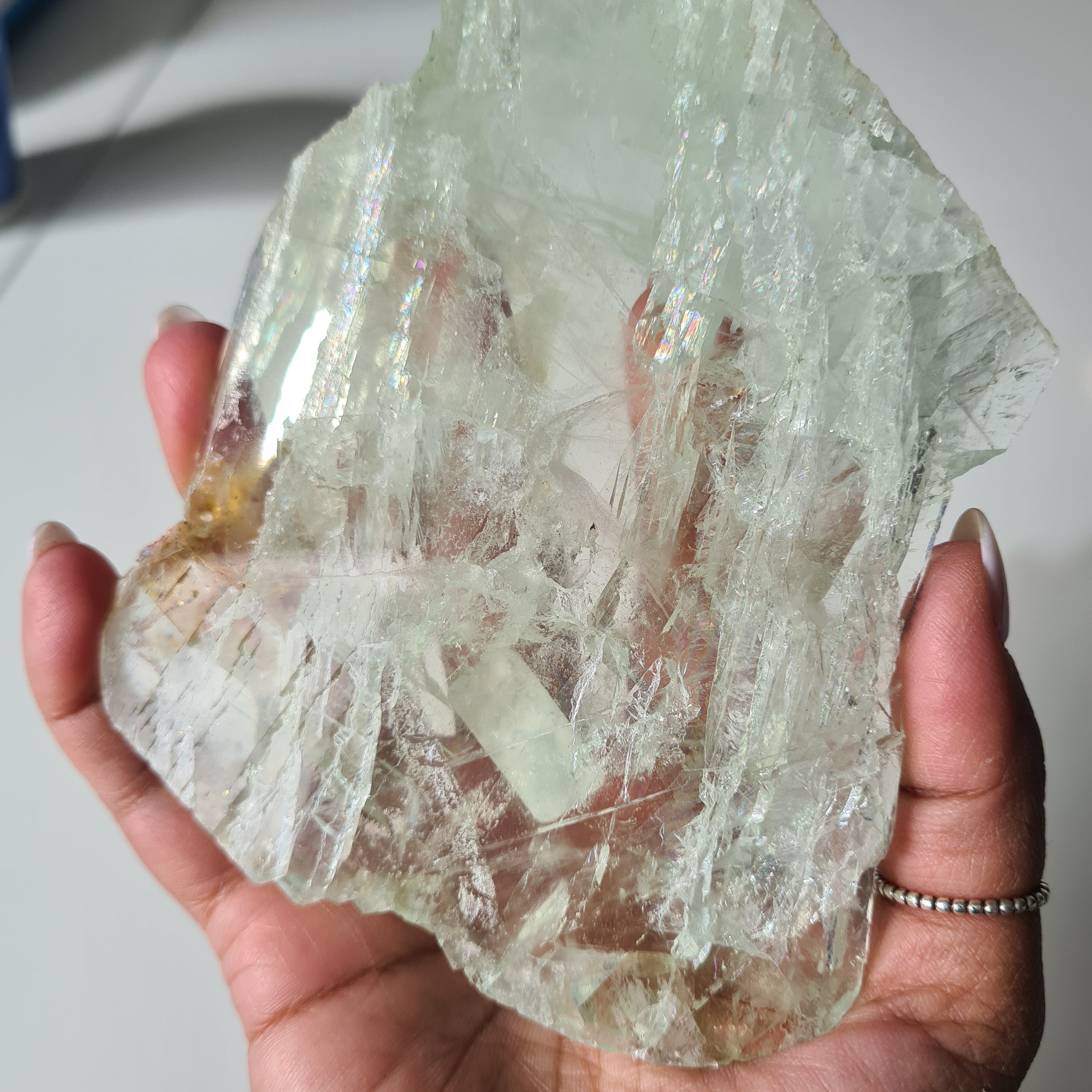 Frozen Lake of Dreams Fluorite Portal on Stand | 19 cm with stand