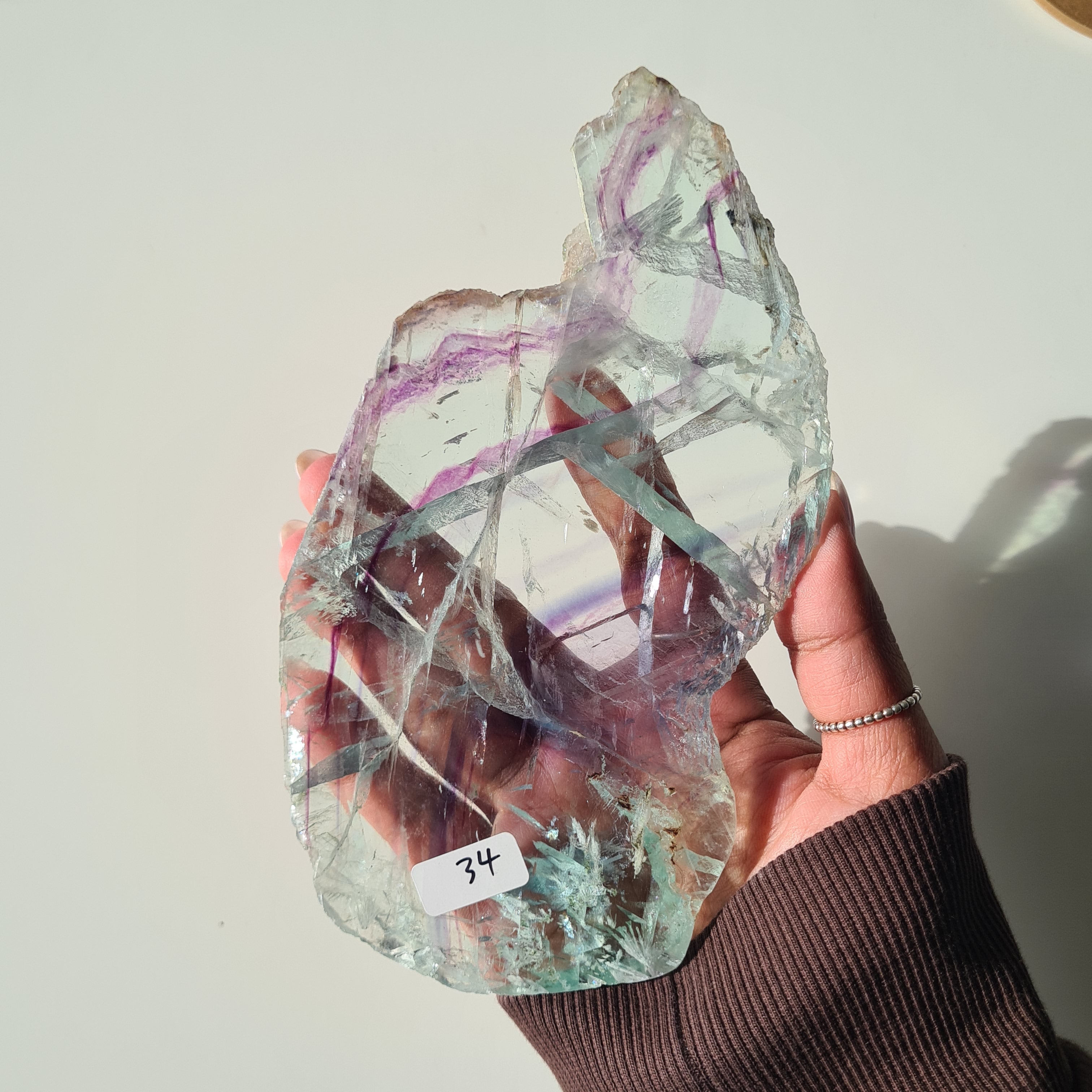 Fluorite Dream Portal On Custom Stand | 25 cm tall with stand