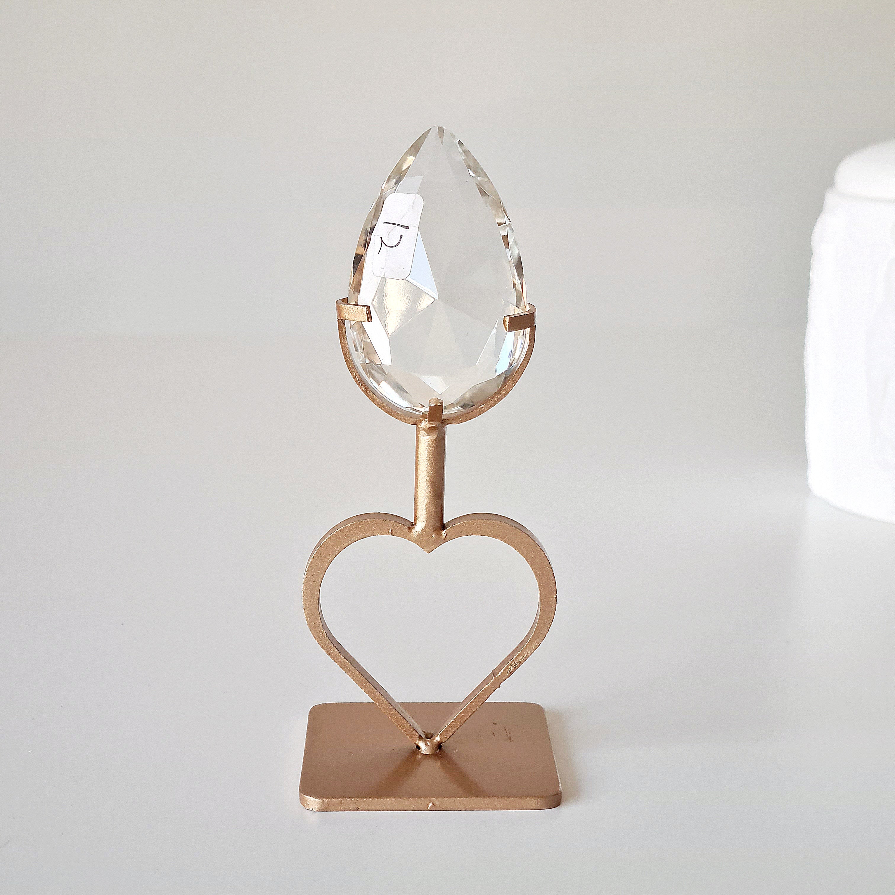 Heavenly Clear Quartz Faceted Gem | Appx 12.5 with stand