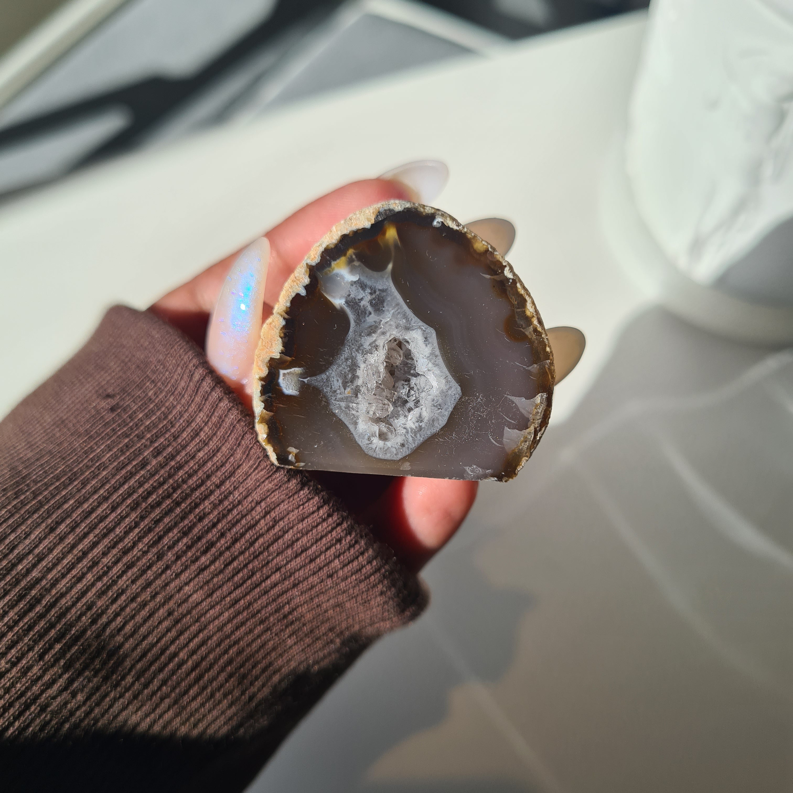 Agate Geode | Small Base Cut