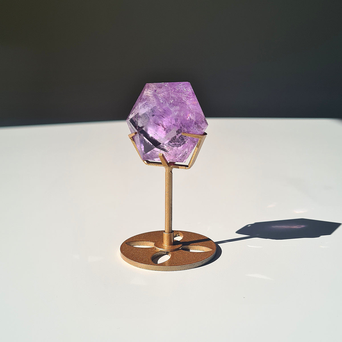 Amethyst Crystal Hexagon on stand | 3.9 cm Crystal