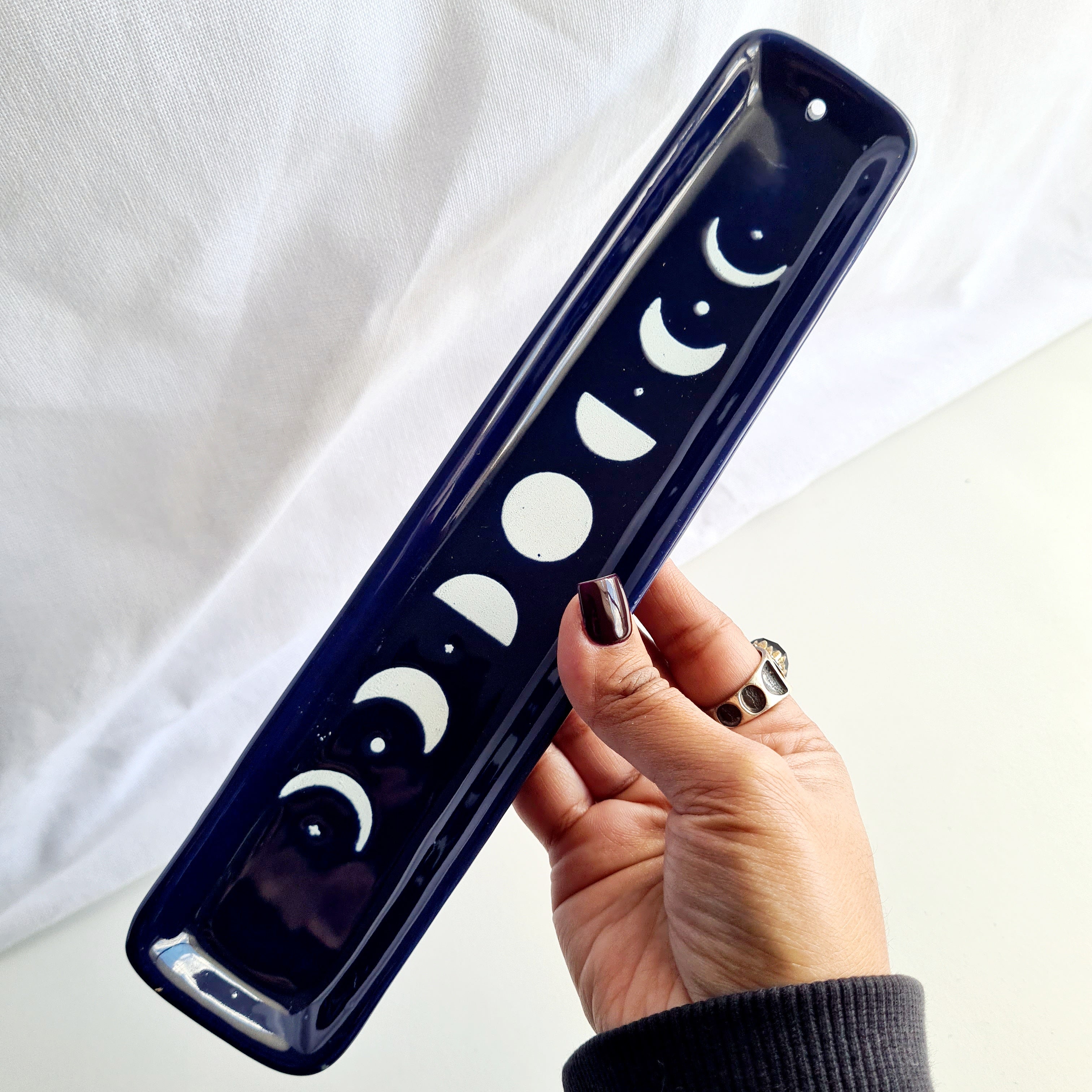 Eclipse Moon Ceramic Incense Burner