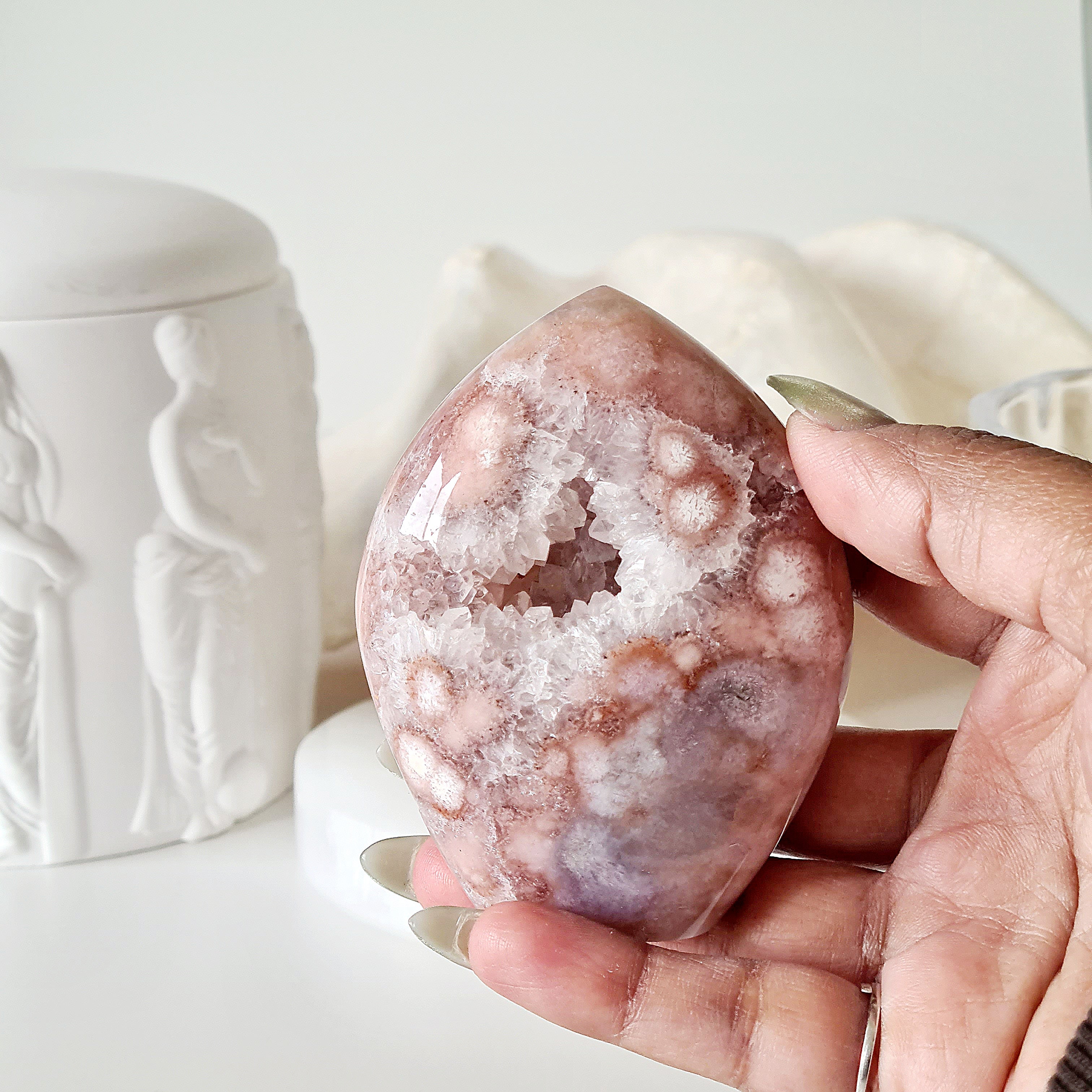 Flower Agate Pink Amethyst | F | 178 g