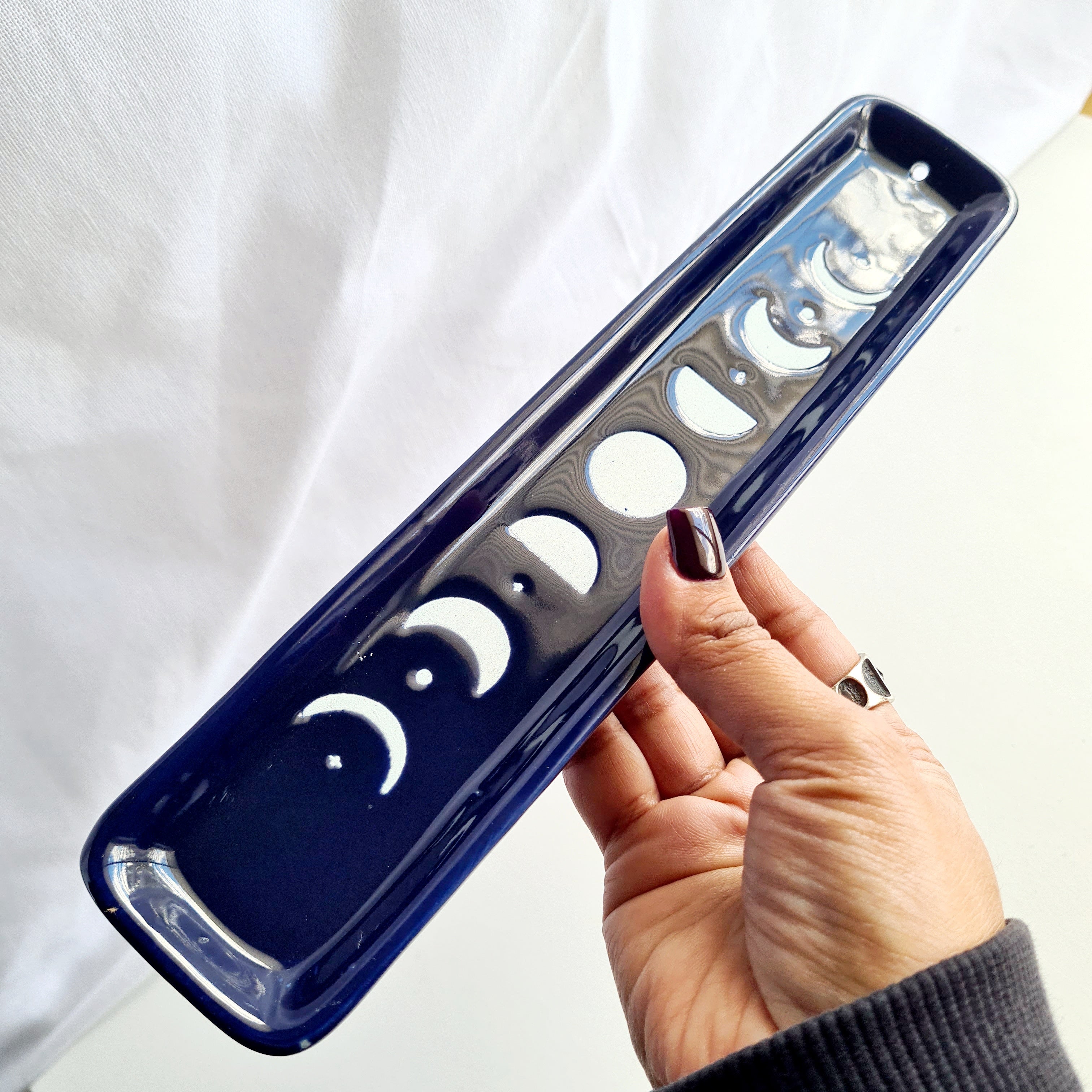 Eclipse Moon Ceramic Incense Burner