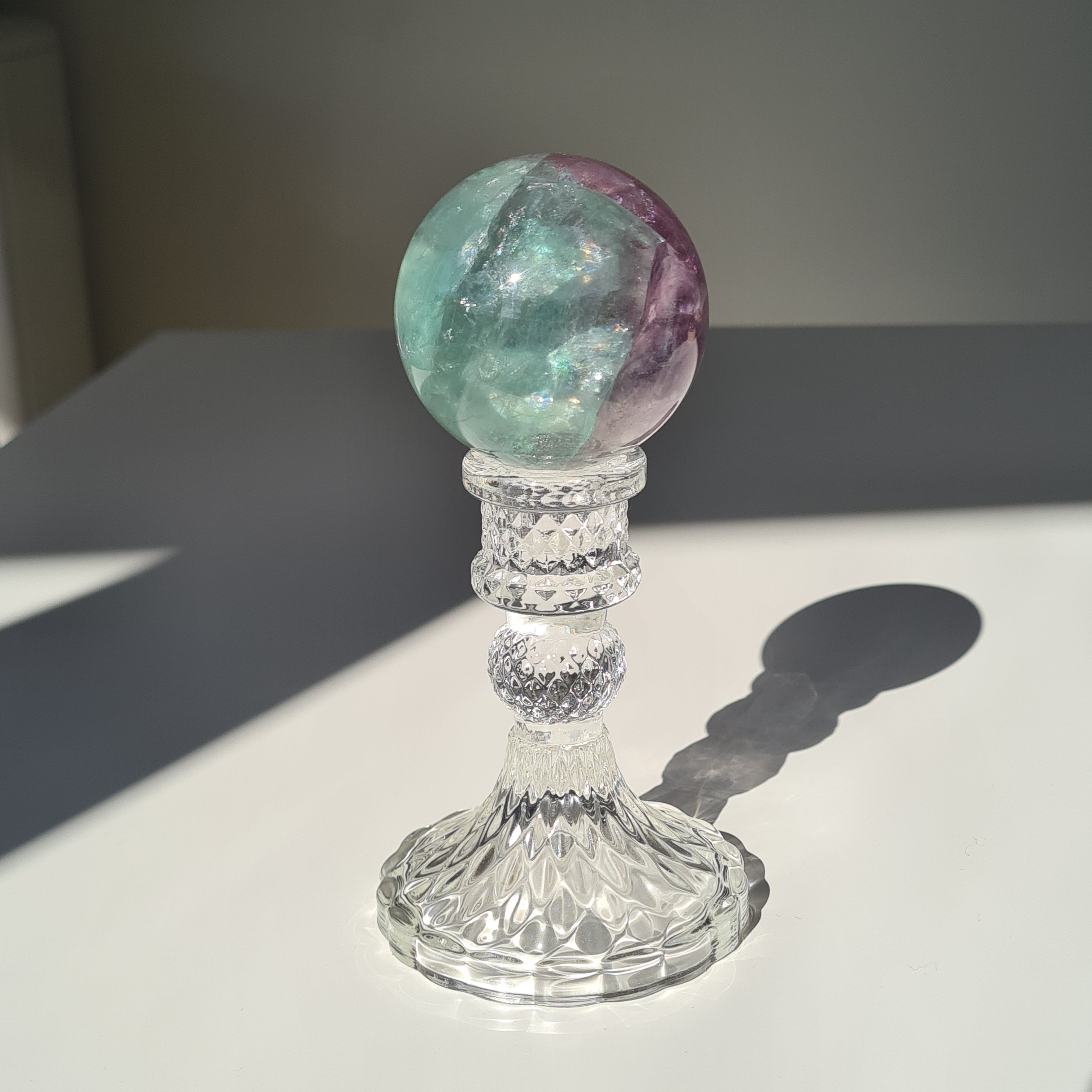 Fluorite Crystal Sphere with stand | C | 345 g
