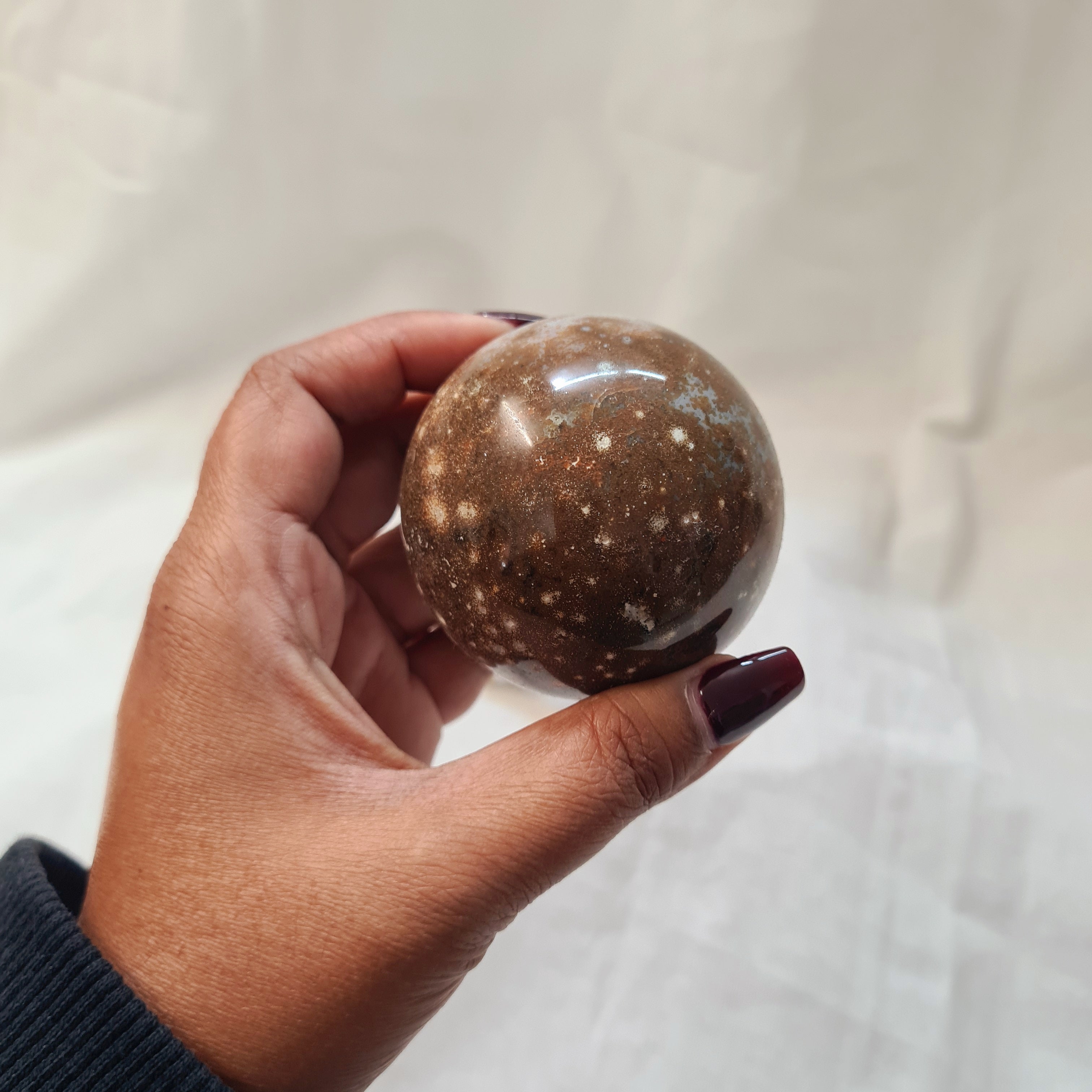 Ocean Jasper Sphere With Stand | B