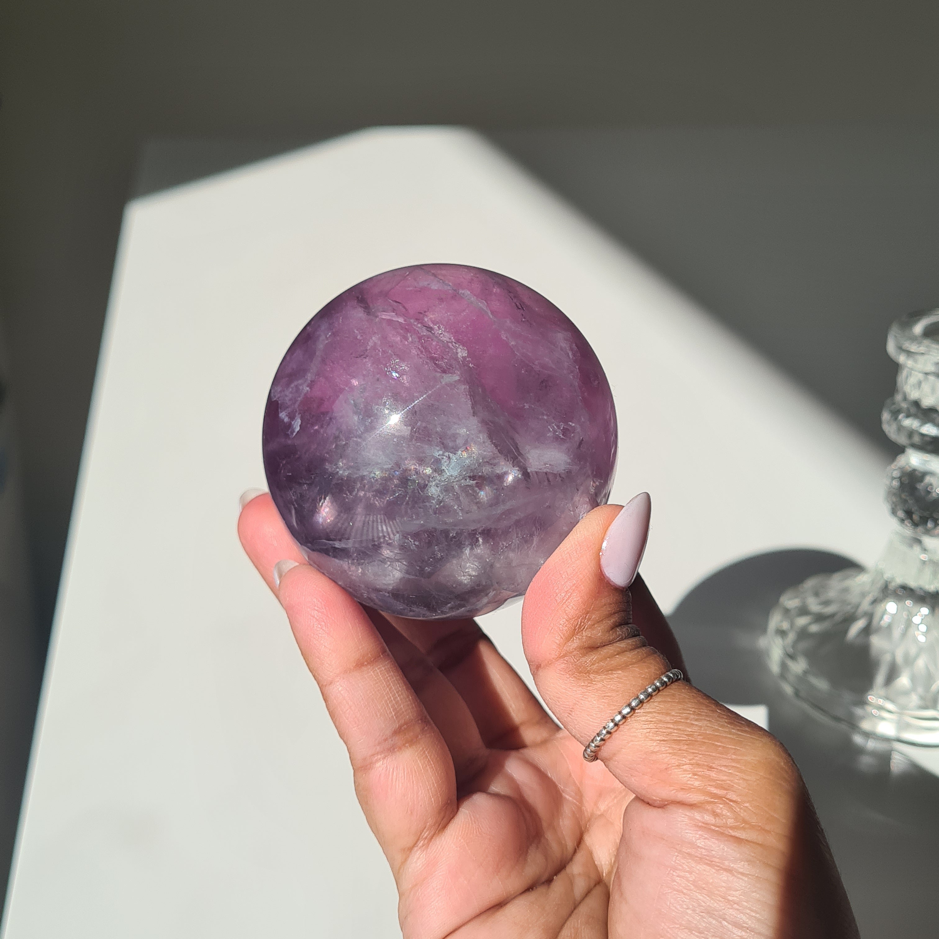 Intergalactic Fluorite with stand | G | 340 g | 5.9 cm