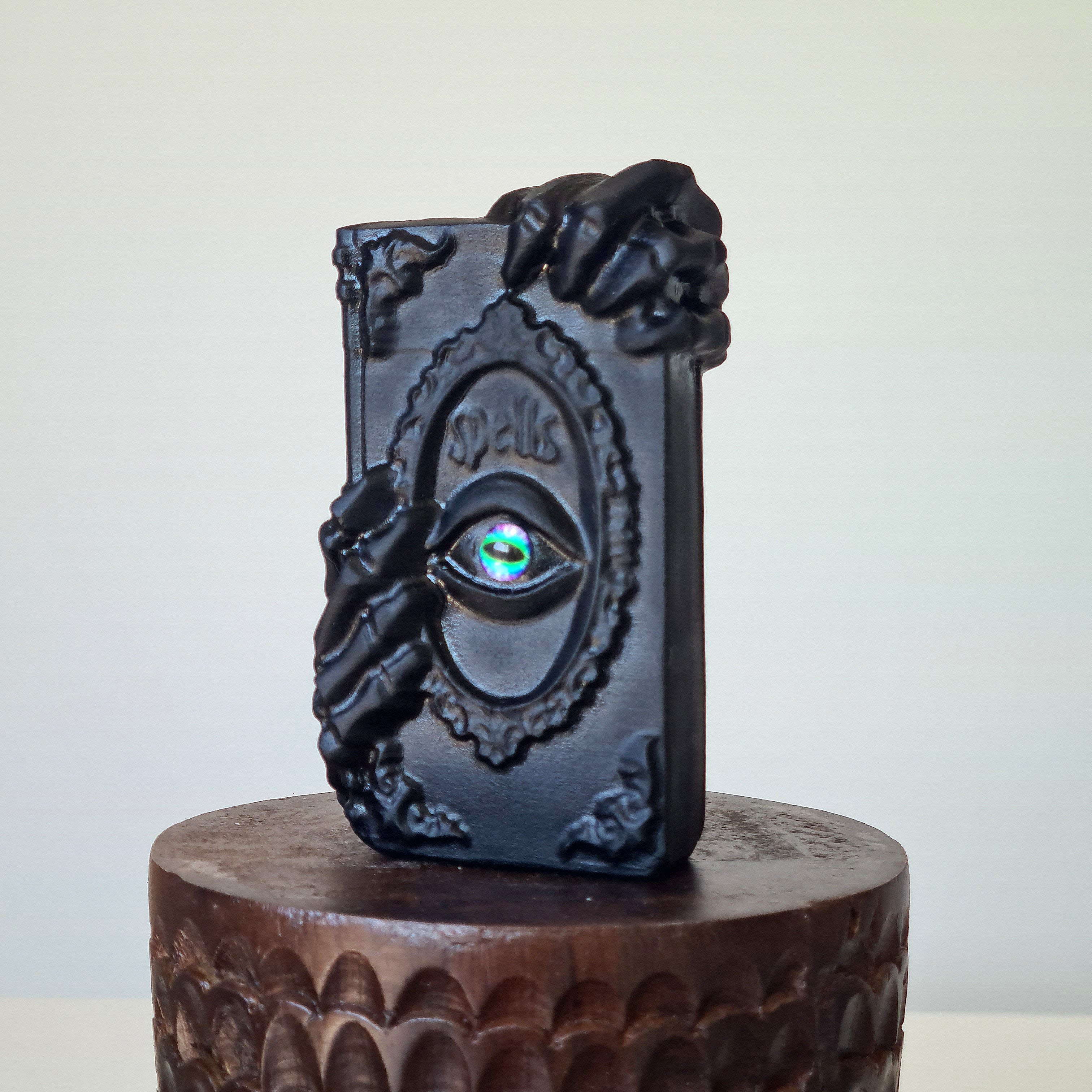 Black Obsidian | Spell Book Carving | A