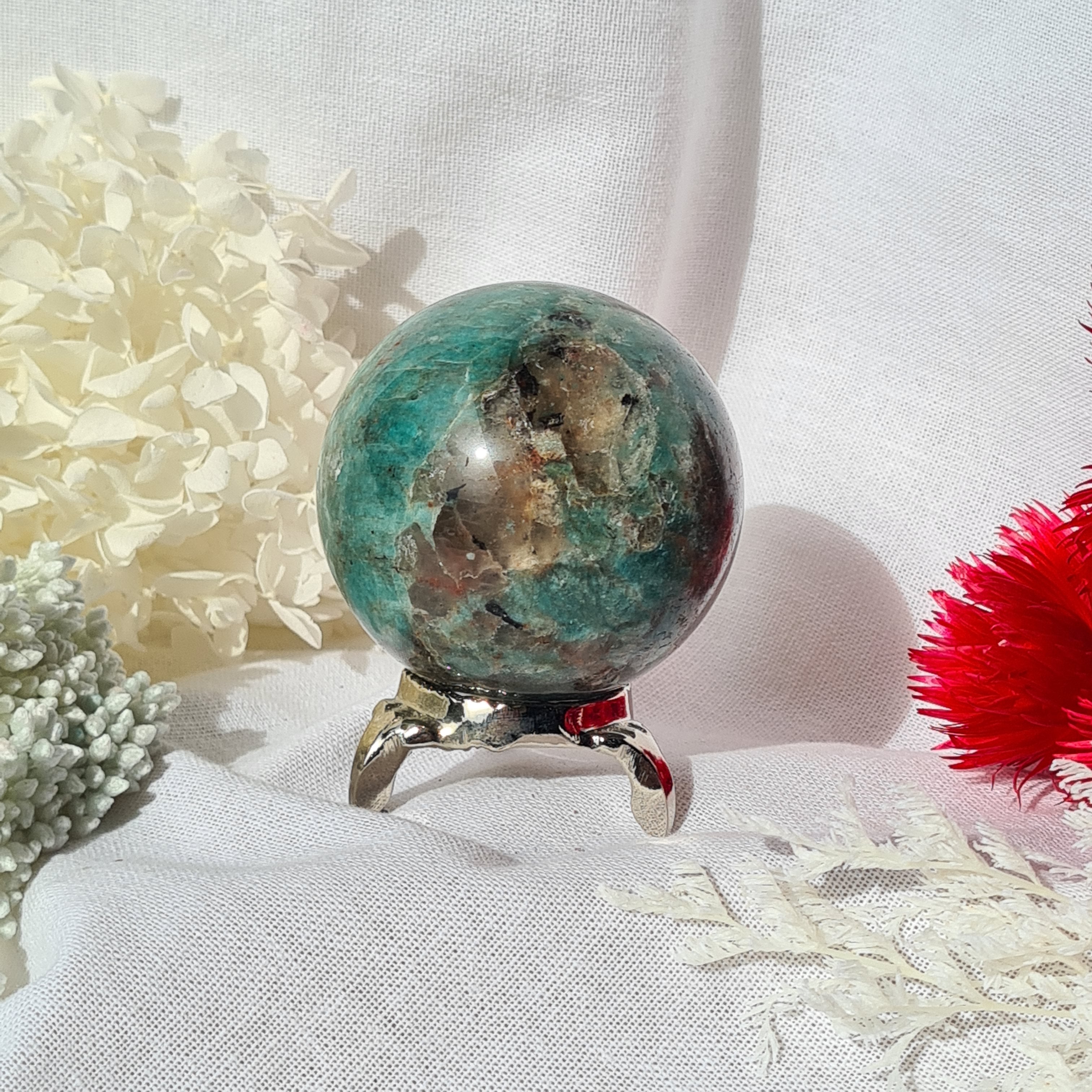 Amazonite Sphere with Stand
