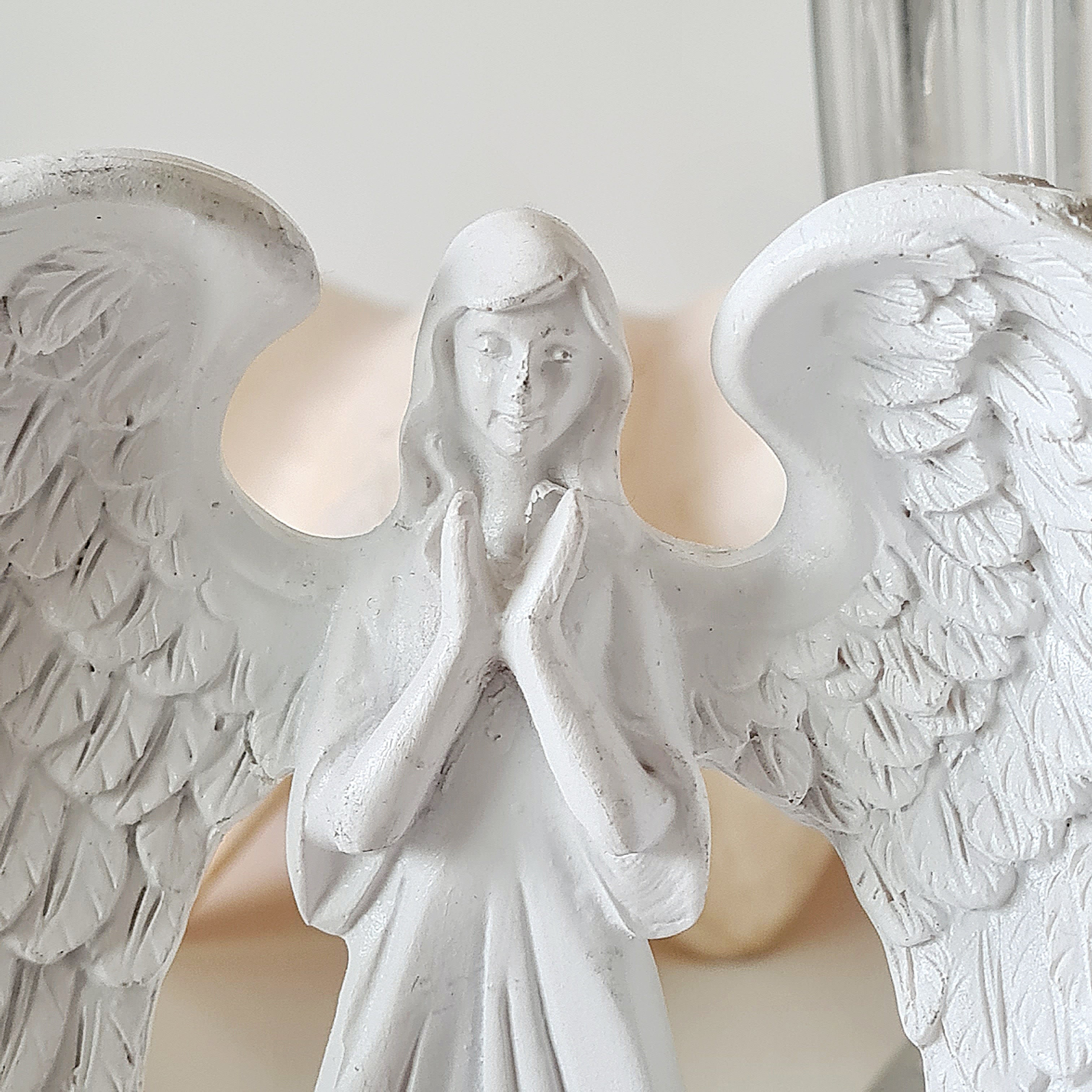 Guardian angel π stand with Hematoid crystal sphere