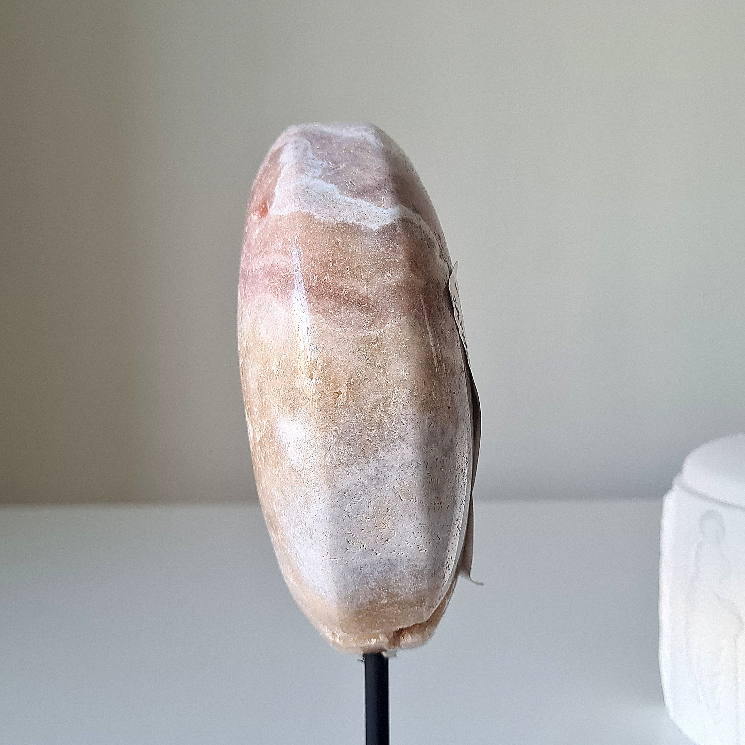 Pink Amethyst | Moon π On Stand | 1 kg | 21.5 cm including stand