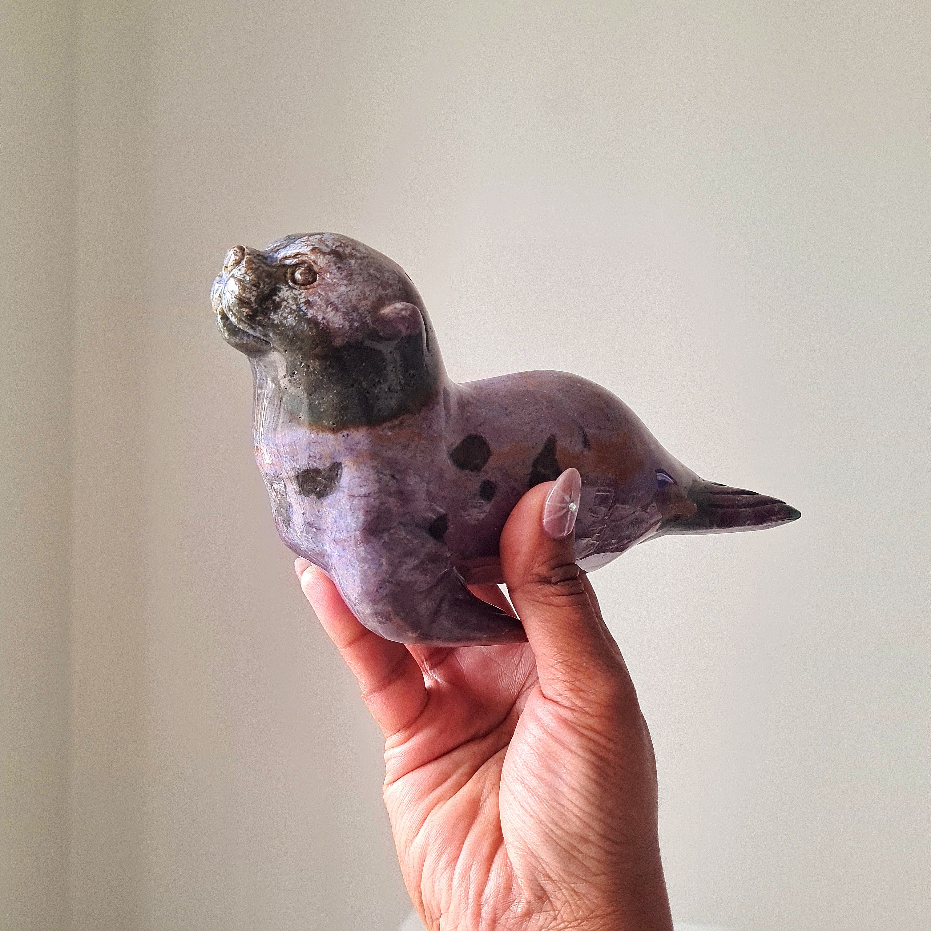 Ocean Jasper Seal Carving ðŸ¦