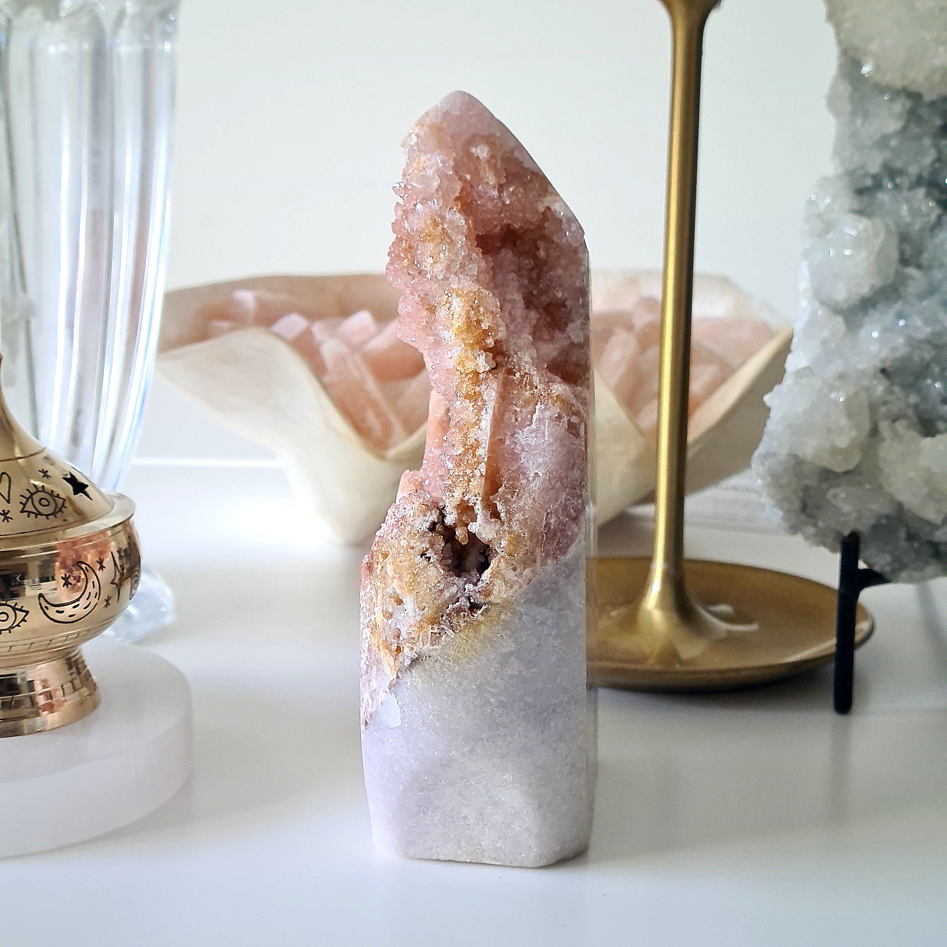 Pink Amethyst Free Form | Druzy Portal | 14.5 cm tall