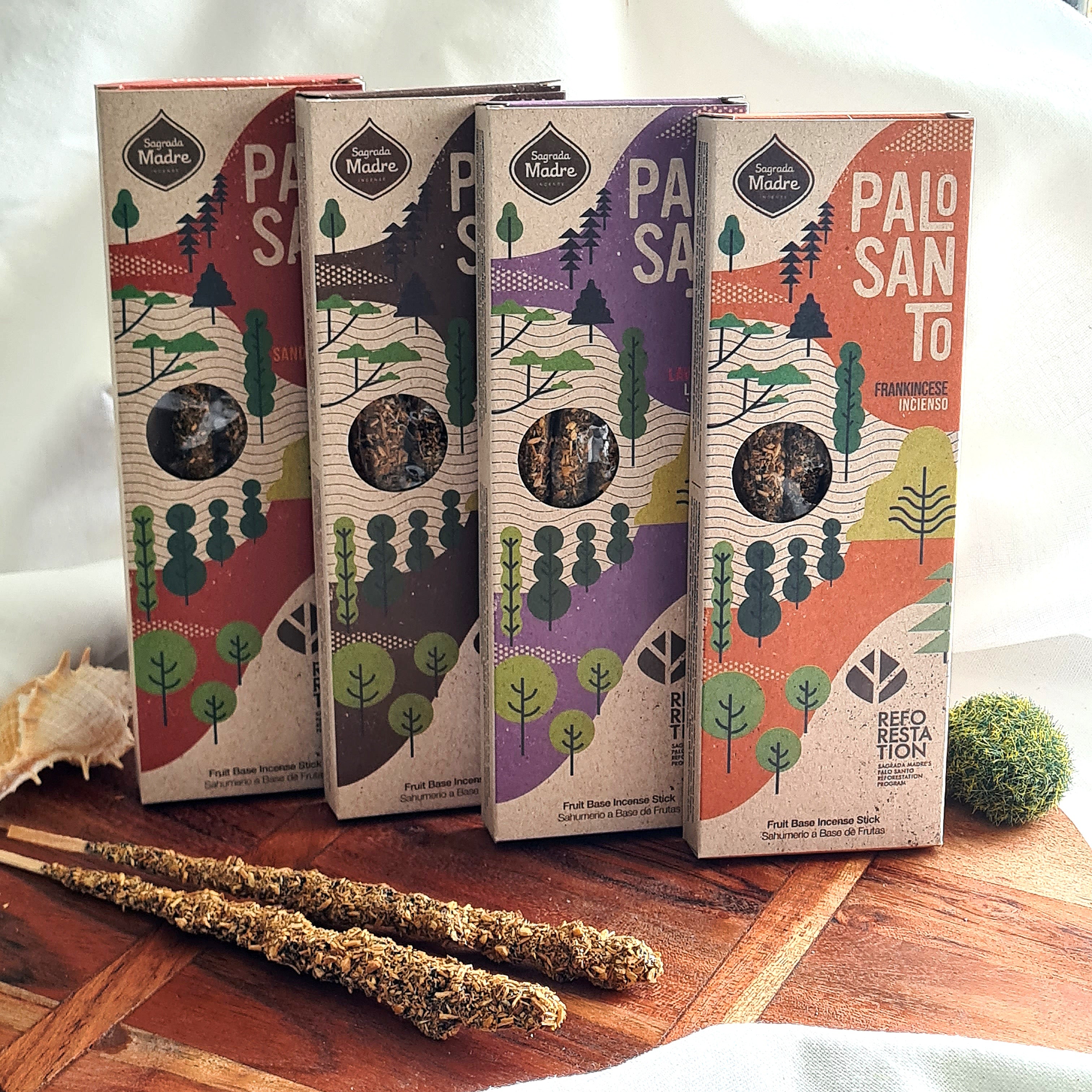 Blessing of the Sacred Wood Set | Palo Santo Frankincense, Sandalwood, Lavender & Pure Palo Santo Incense