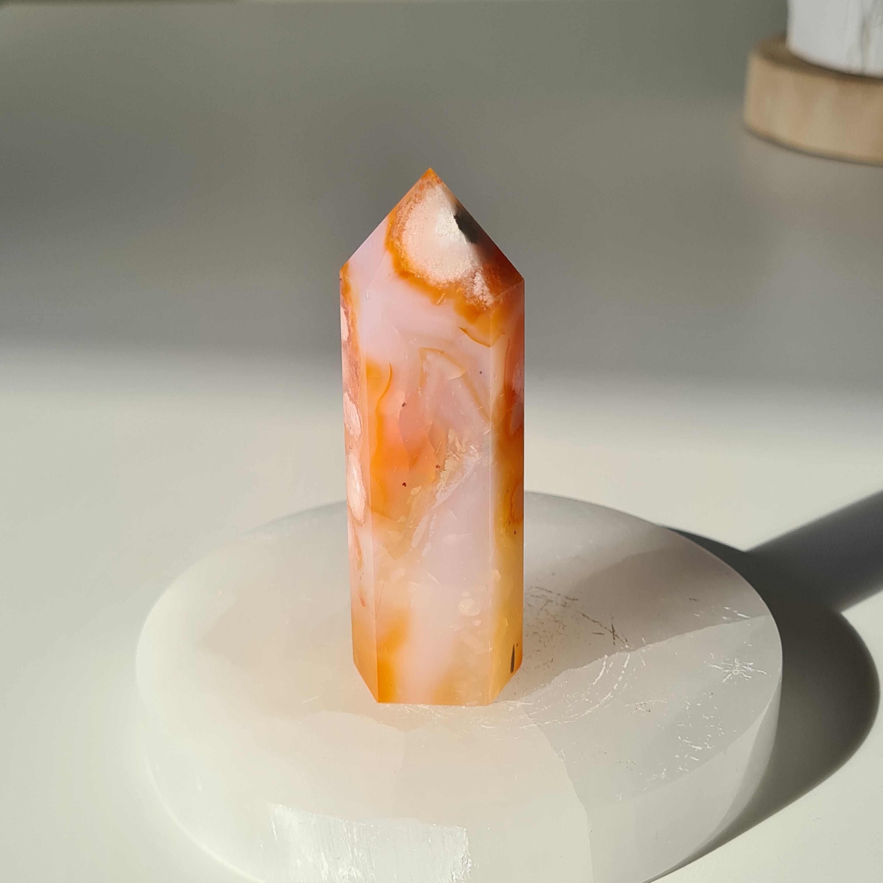 Flower Agate Point | D | 7.8 cm tall