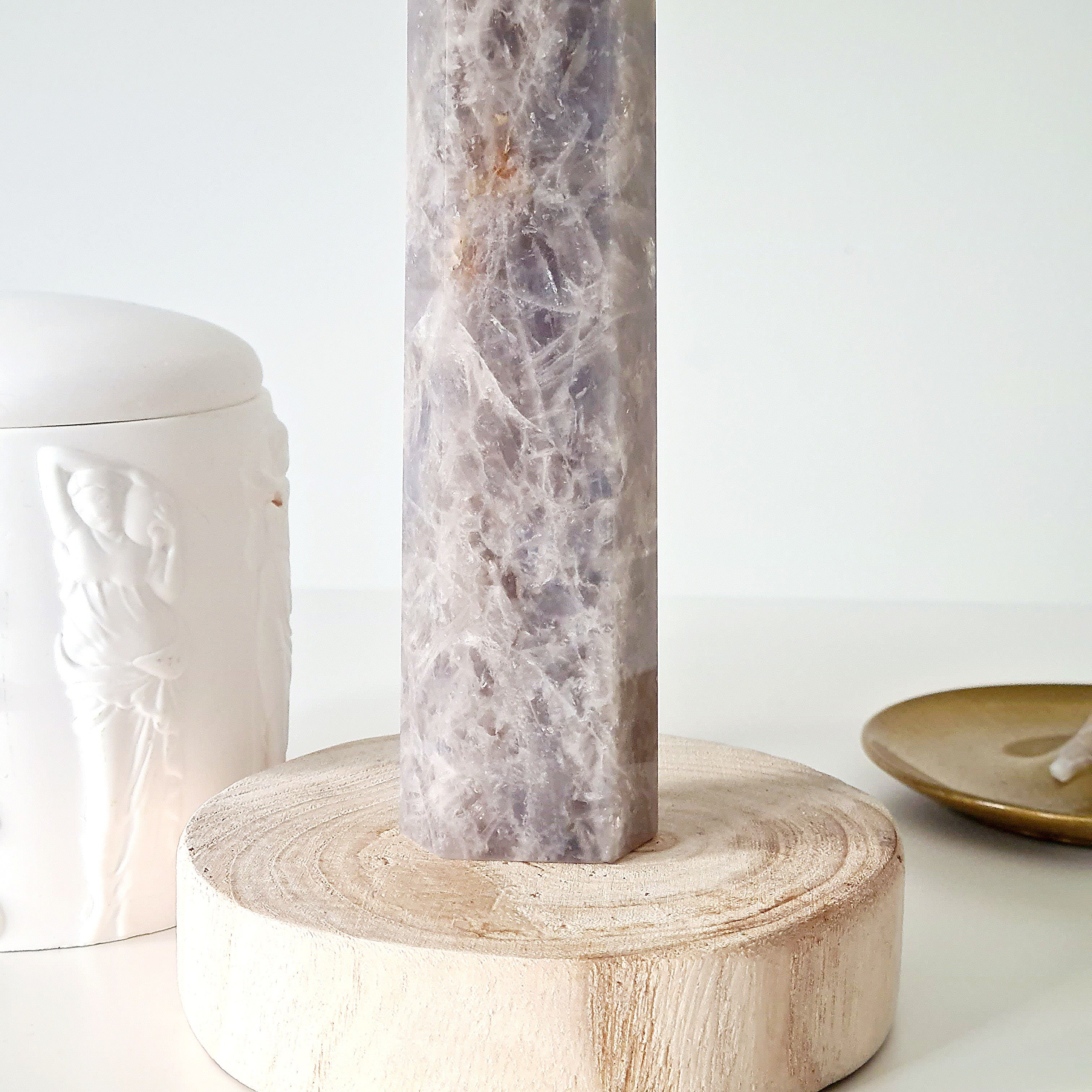 Blue Rose Quartz Tower | B | 640 g