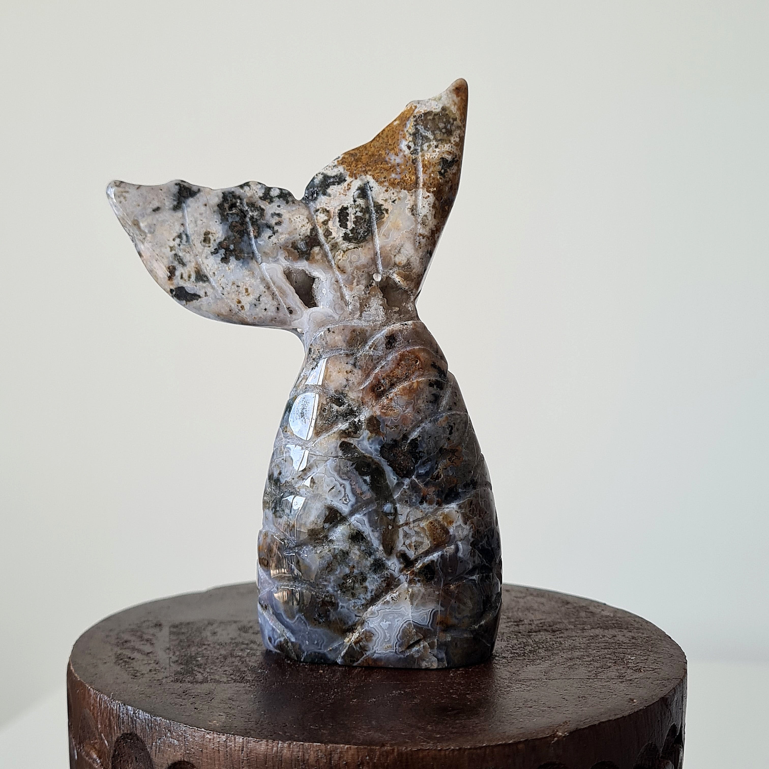 Ocean Jasper Mermaid Tail | A |10.4 cm tall