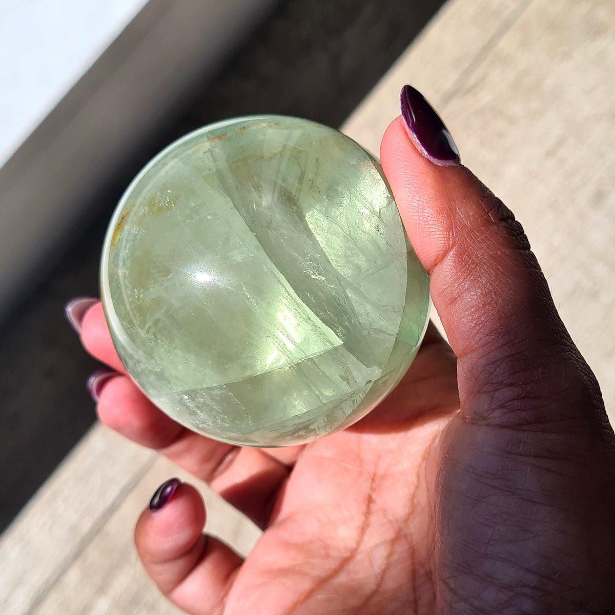 Fairy Dream Frozen Lake Fluorite Crystal Sphere With Stand | A