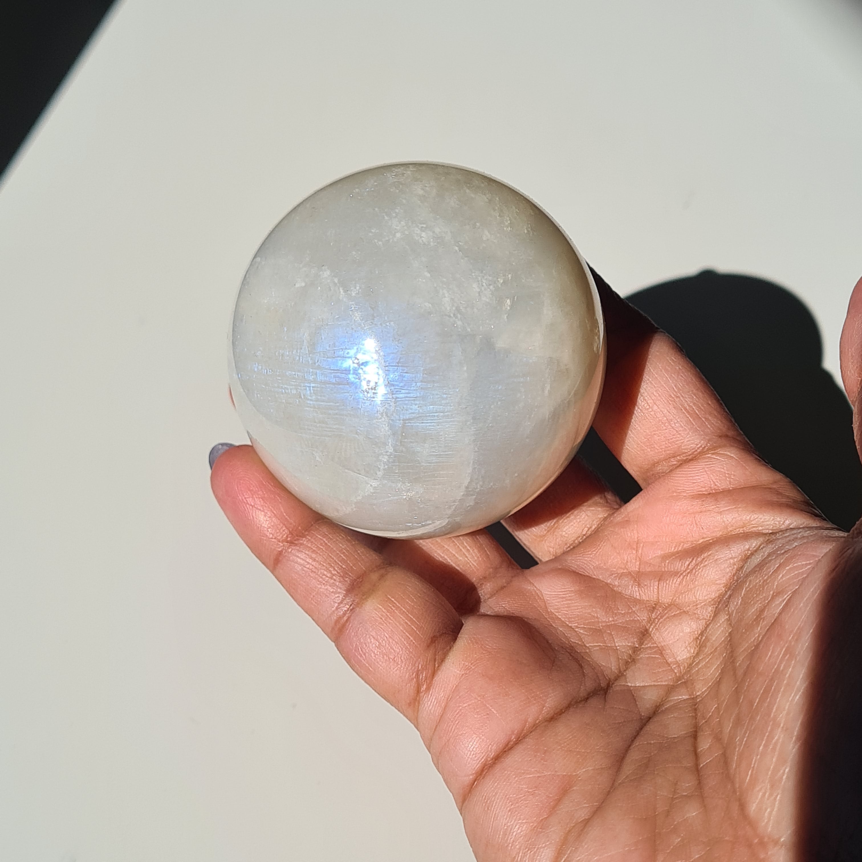 Moonstone π Sphere with stand | E | 240 g | 5.6 cm