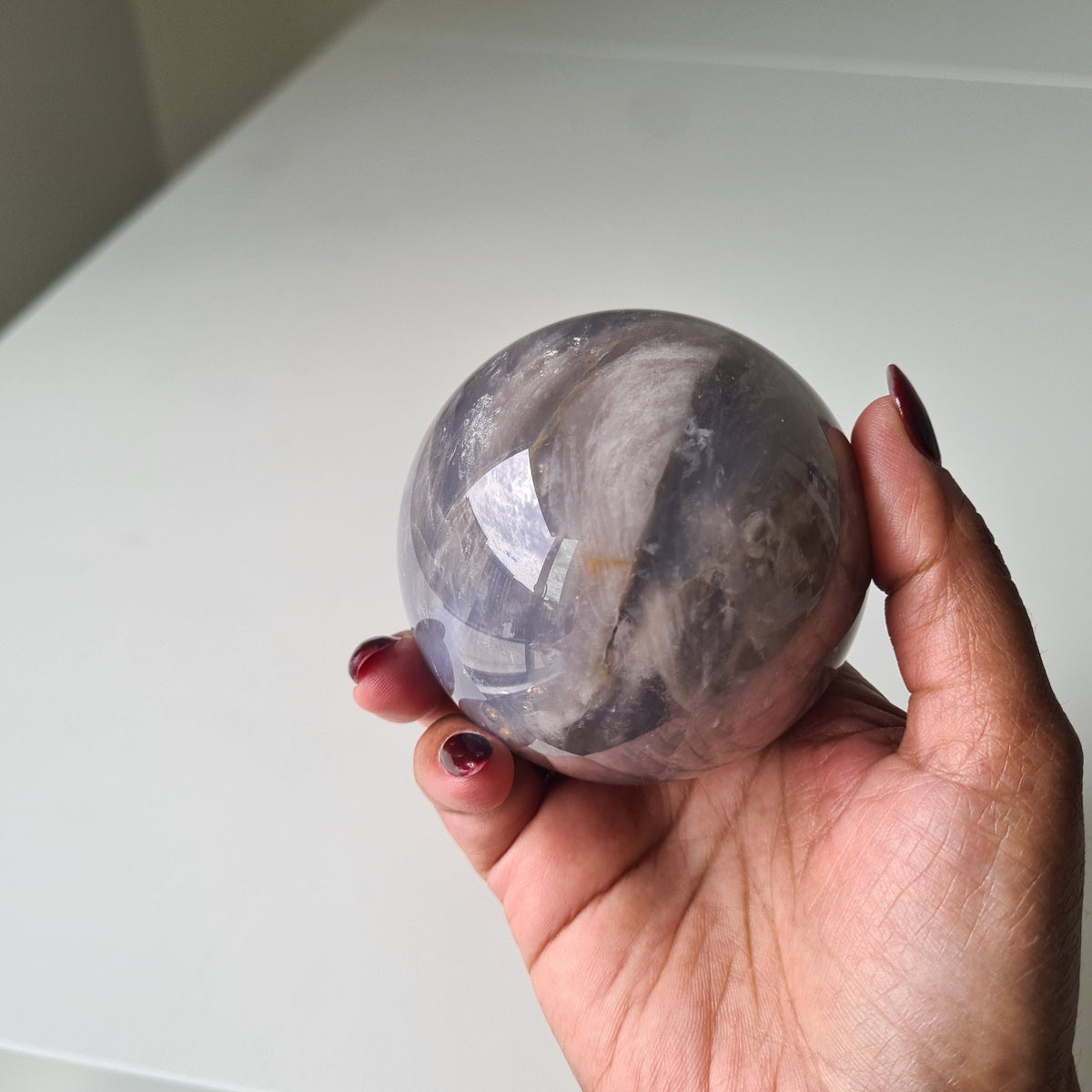 Blue Rose Quartz Crystal | Piece C | 7 cm