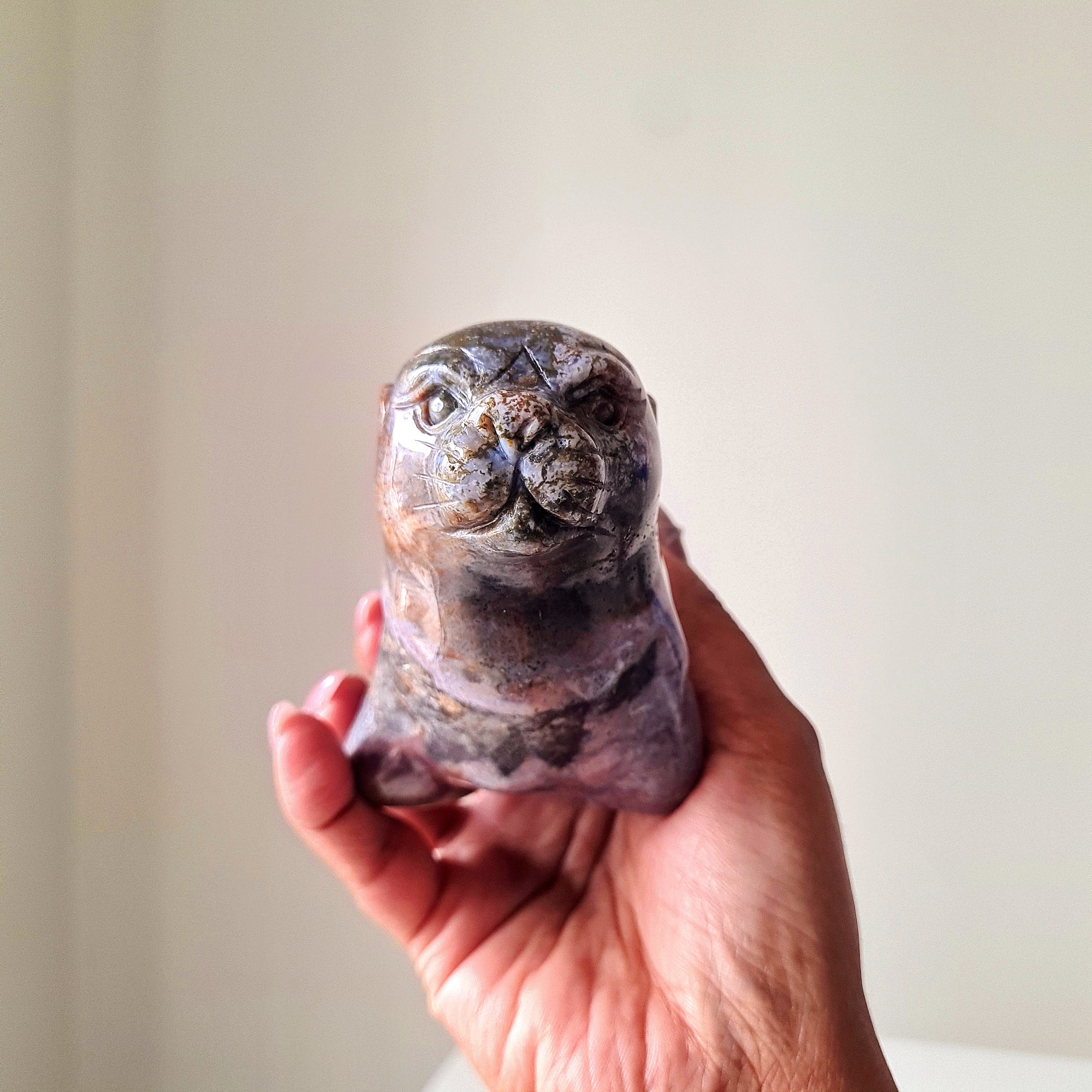 Ocean Jasper Seal Carving ðŸ¦