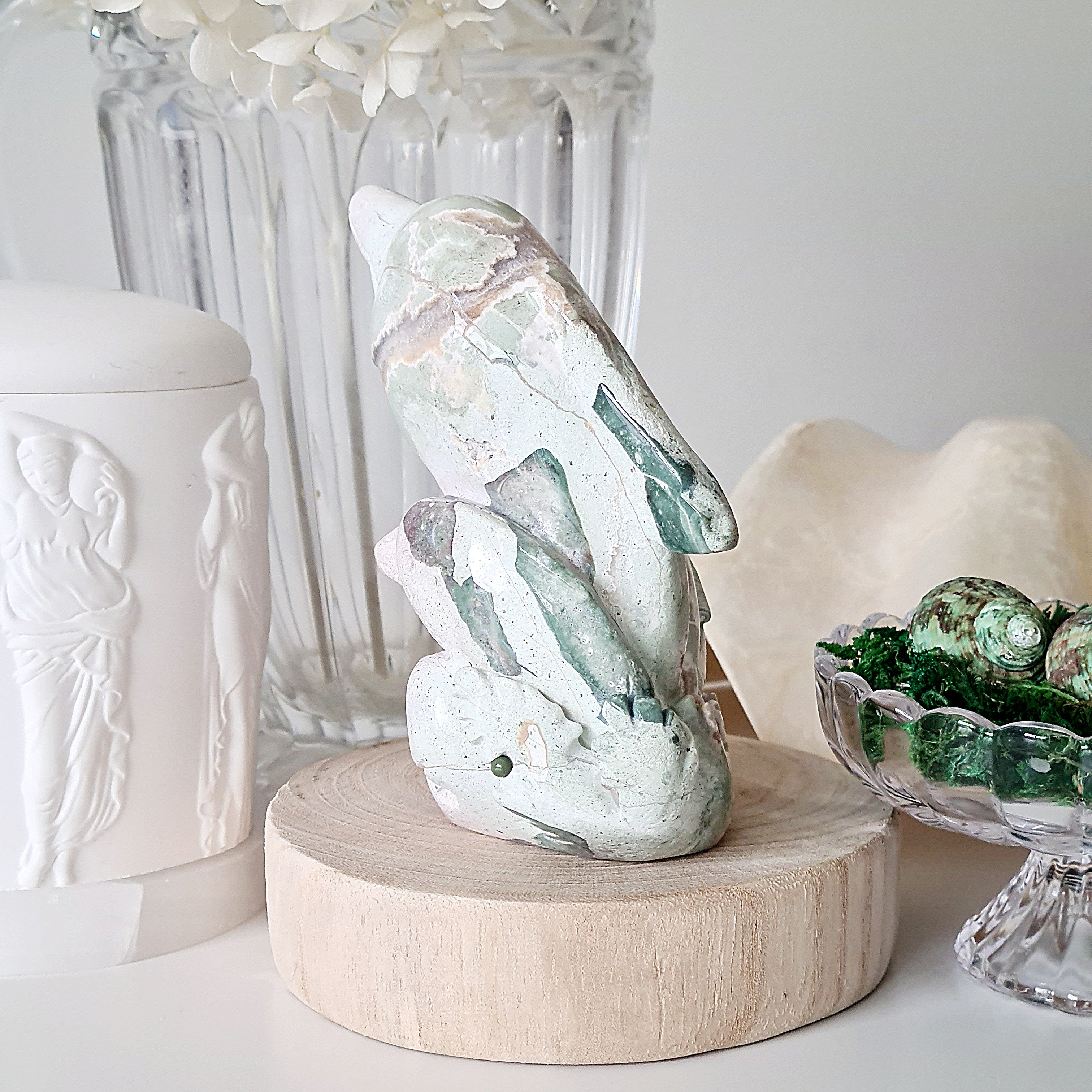 Unicorn jasper | Sea life carving