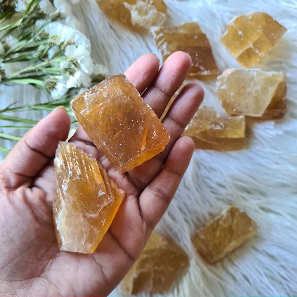 Honey Calcite Crystal Meaning & Properties