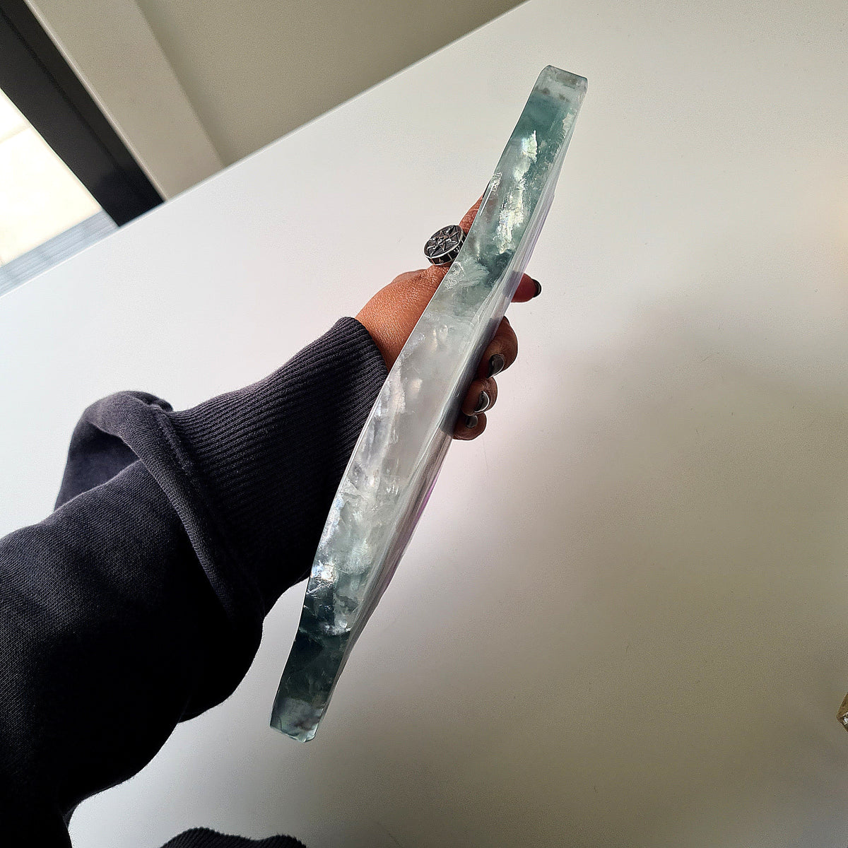 Fluorite Cat Dish 🐈 | 24.5 cm | Incredible Rainbows