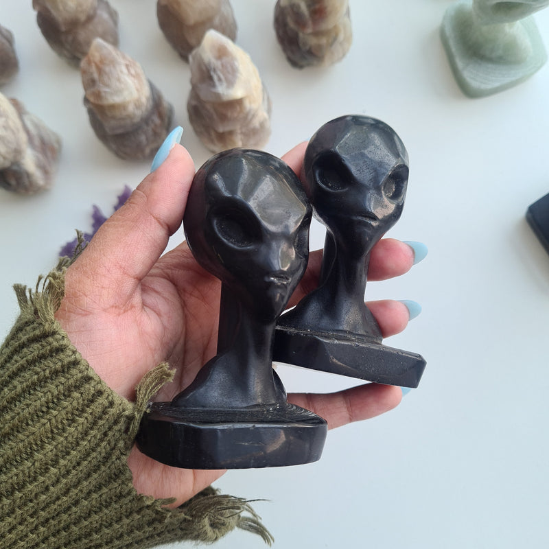 Alien Long neck Black Obsidian