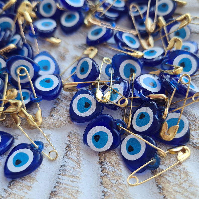 5 pcs Evil Eye ~ Mini Pin Blue