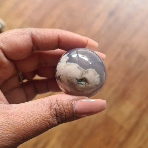 Flower Agate sphere ~ 6