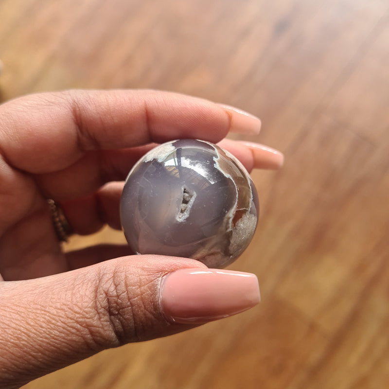 Flower Agate sphere ~ 6
