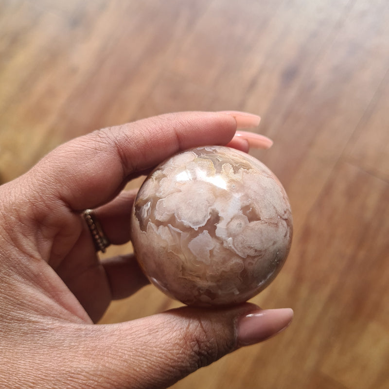 Flower Agate sphere ~ 8