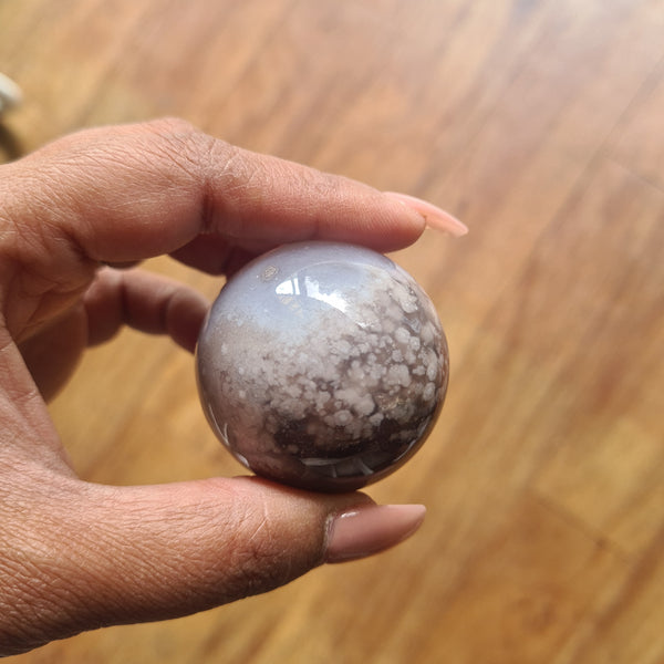 Flower Agate sphere ~ 10