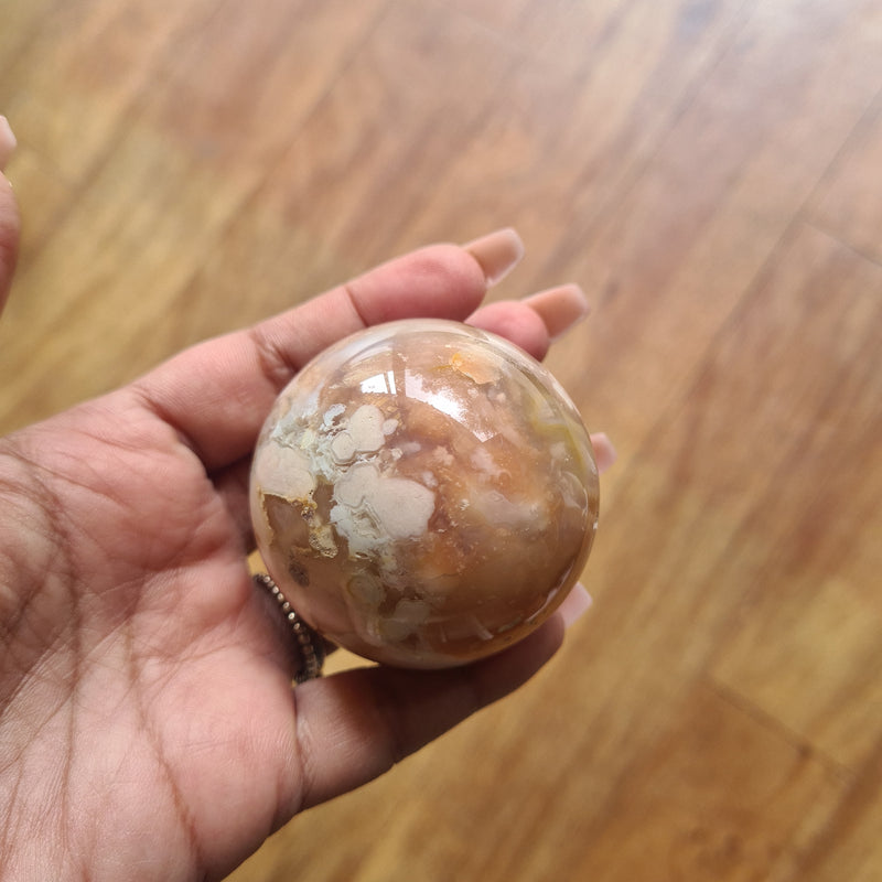 Flower Agate sphere ~ 15