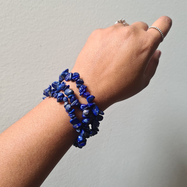 Lapis Lazuli chips bracelet ~ 1 pc