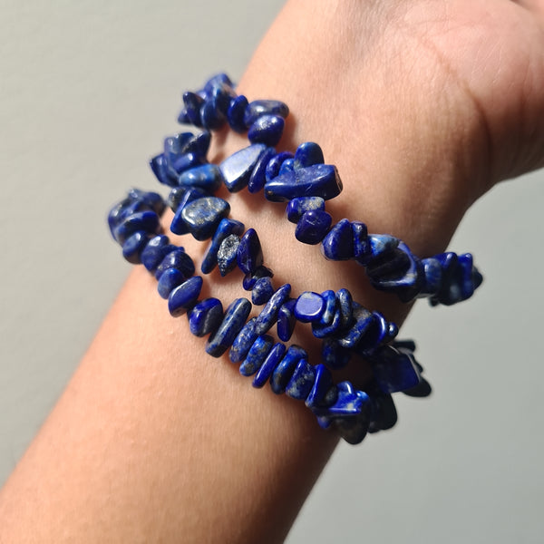 Lapis Lazuli chips bracelet ~ 1 pc