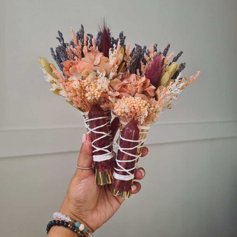 'Loving Energy' ~ Strawberry Quartz Flower Wand