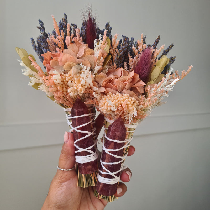 'Loving Energy' ~ Strawberry Quartz Flower Wand